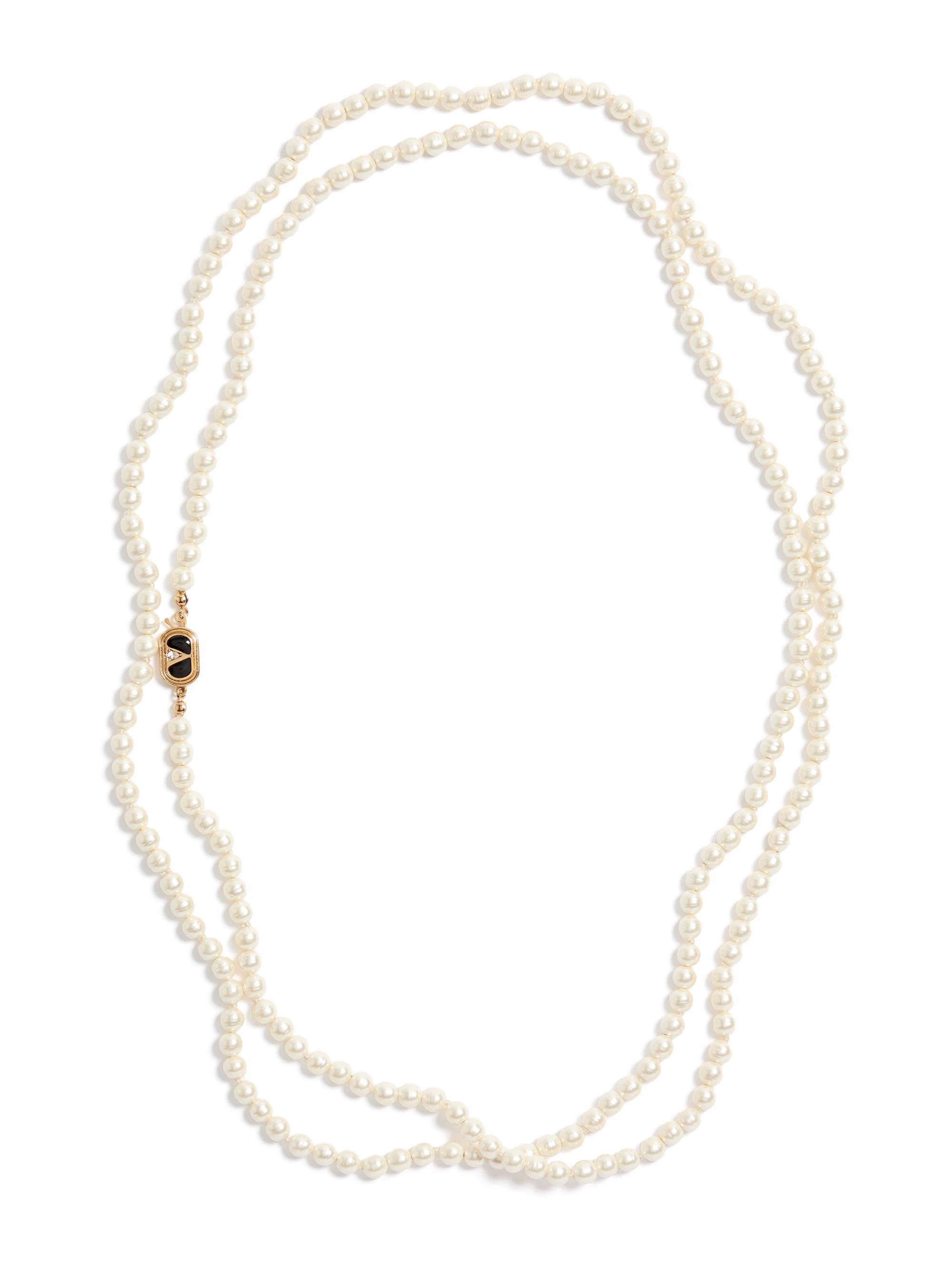 Valentino Women's Brass and Enamel Ovalette Necklace Gold main image 1