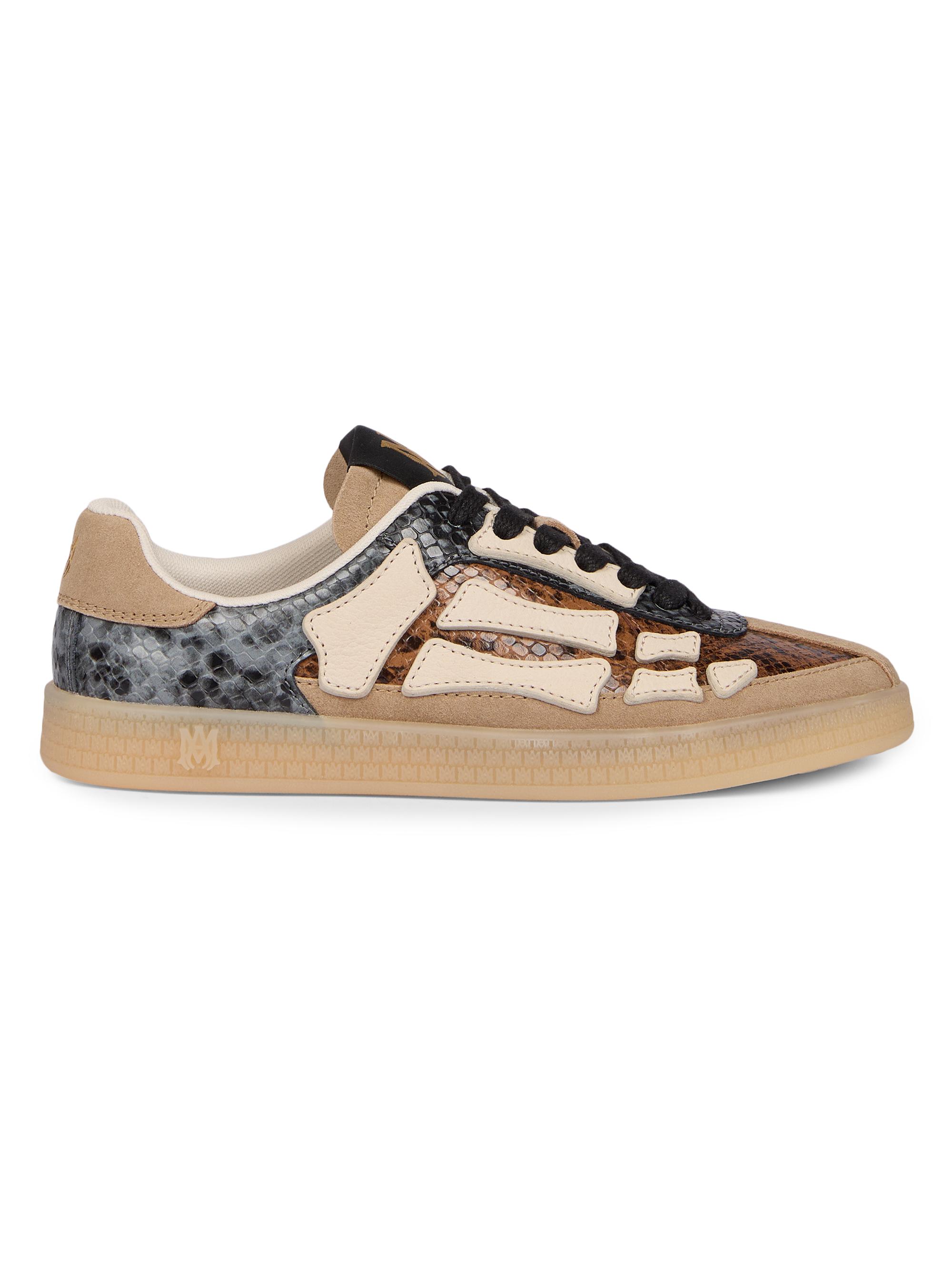 Amiri Women's Snake Pacific Bones Leather Low-Top Sneakers - Black