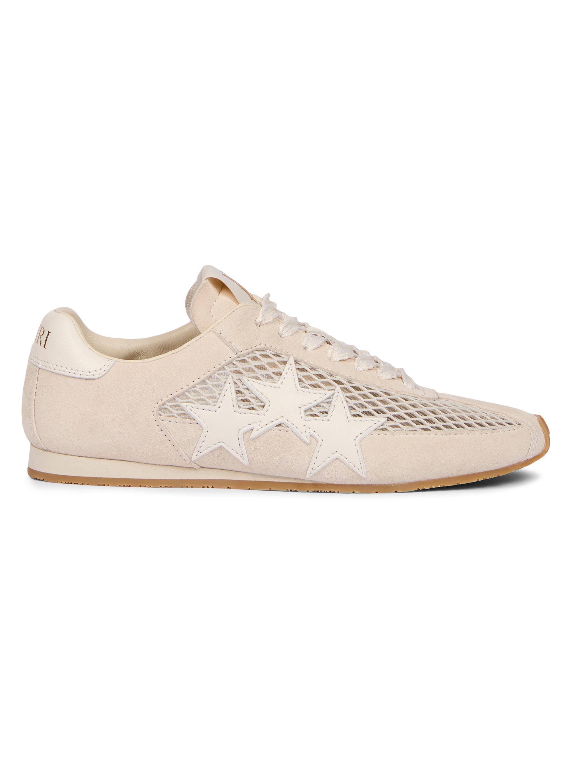 Amiri Women's Pacific Flat Suede & Mesh Low-Top Sneakers - Alabaster