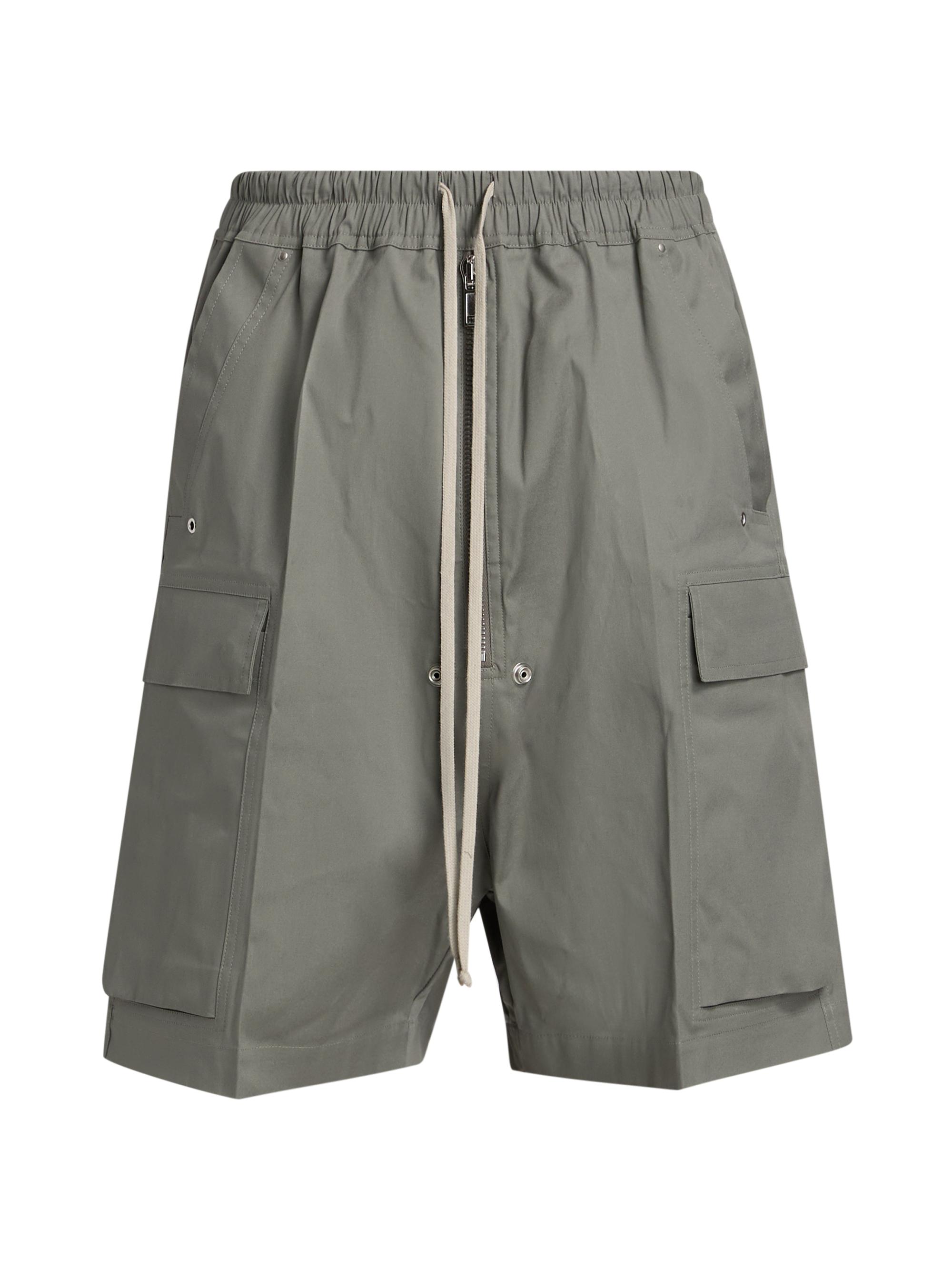 Rick Owens Men's Cargobela Stretch-Cotton Shorts - Euca