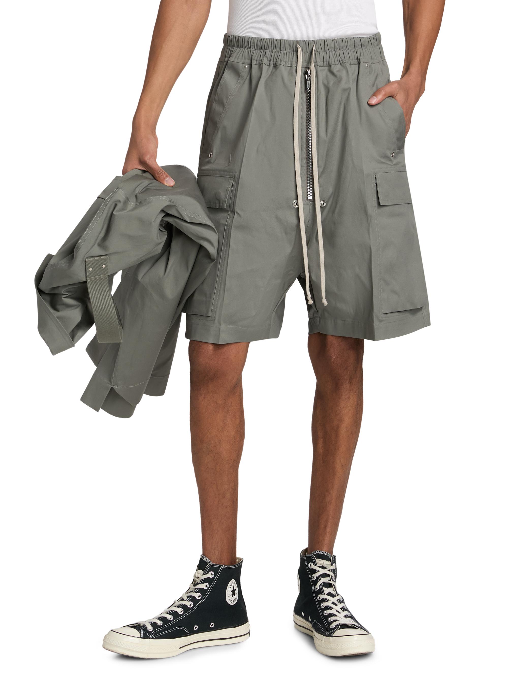 Rick Owens Cargobela Stretch-Cotton Shorts | Saks Fifth Avenue