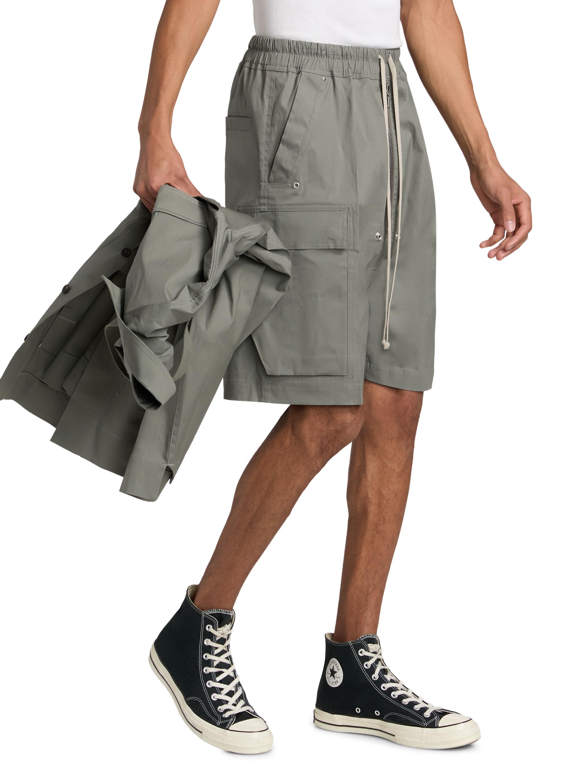 Rick Owens Cargobela Stretch-Cotton Shorts | Saks Fifth Avenue