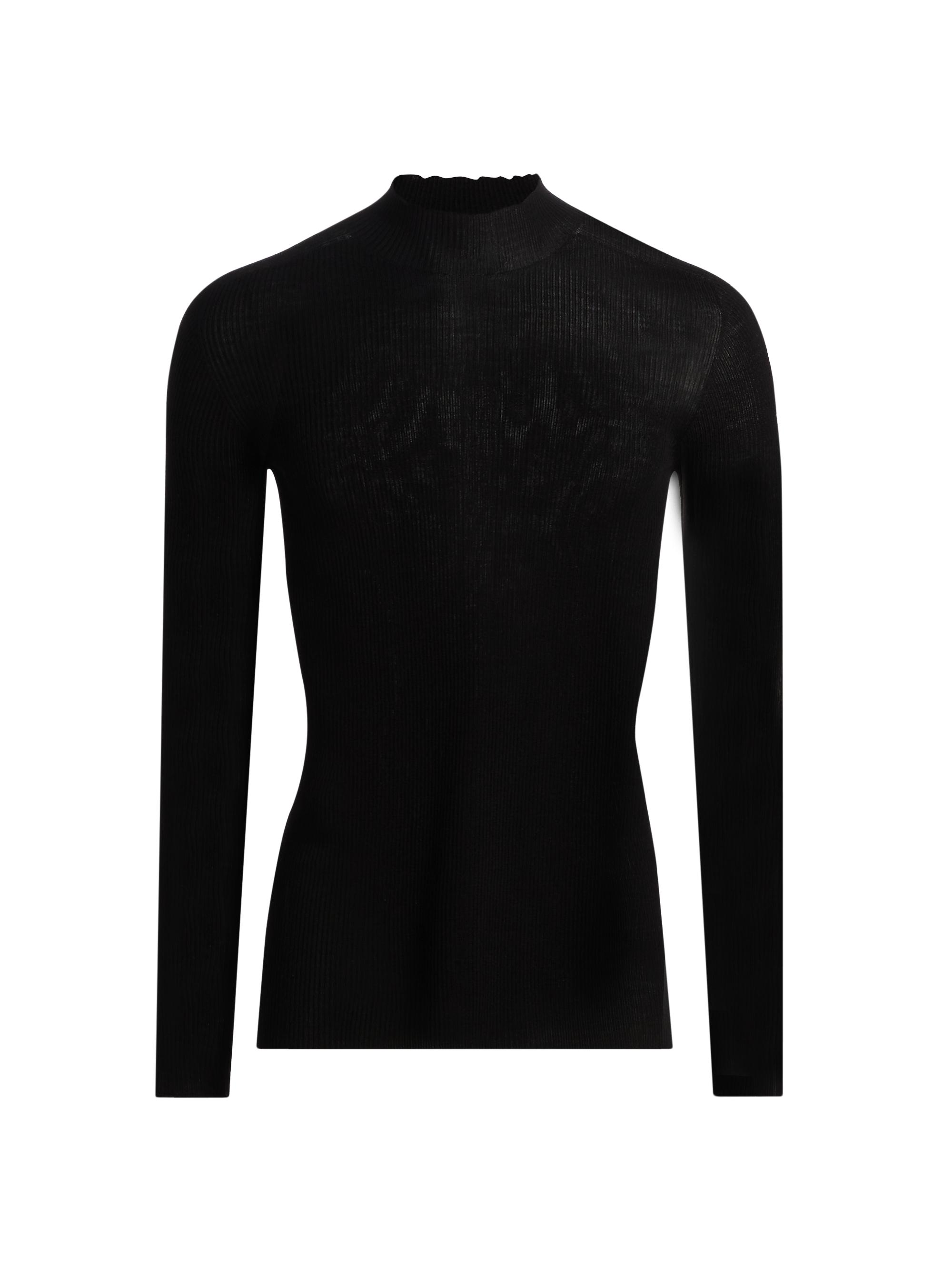 Rick Owens Men's Rib-Knit Wool Sweater - Black