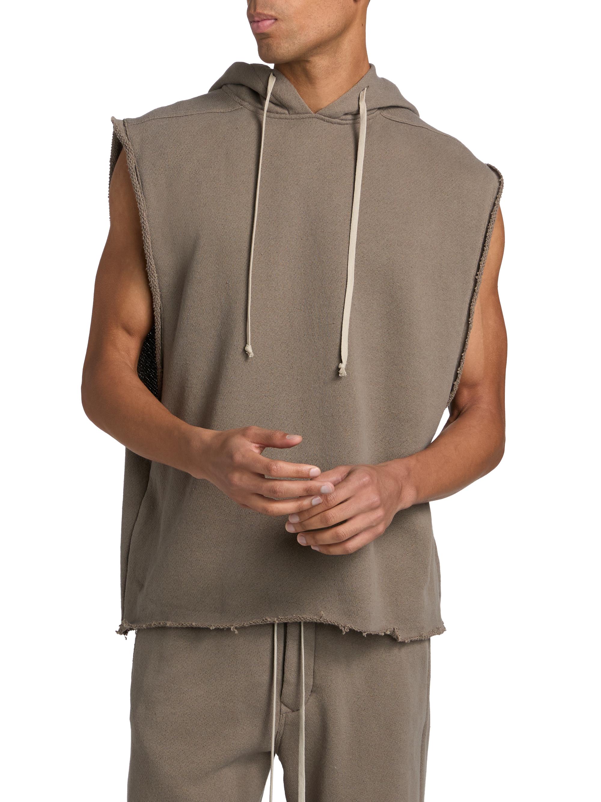Rick Owens Drawstring Sleeveless Cotton Hoodie | Saks Fifth Avenue