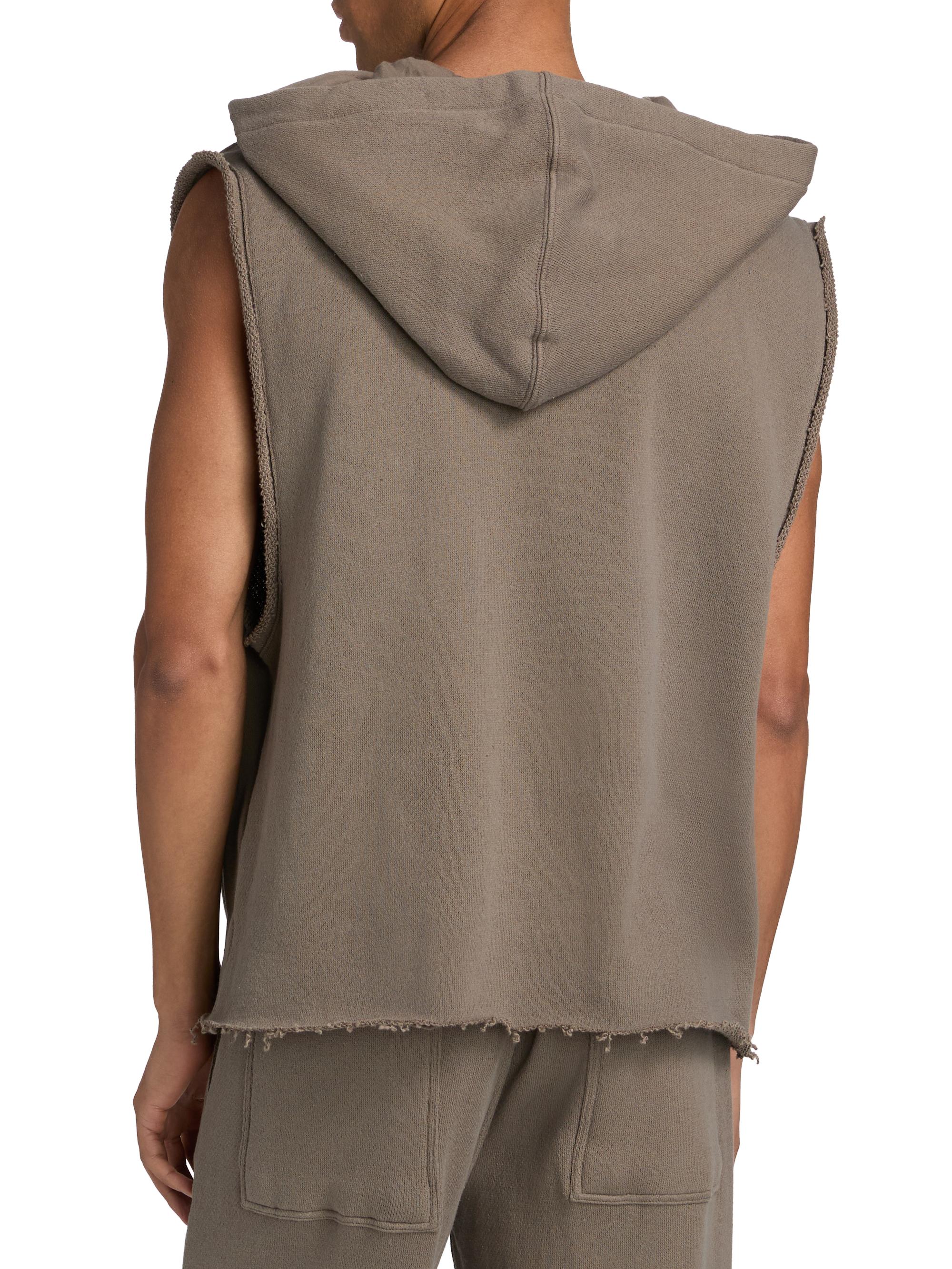 Rick Owens Drawstring Sleeveless Cotton Hoodie | Saks Fifth Avenue