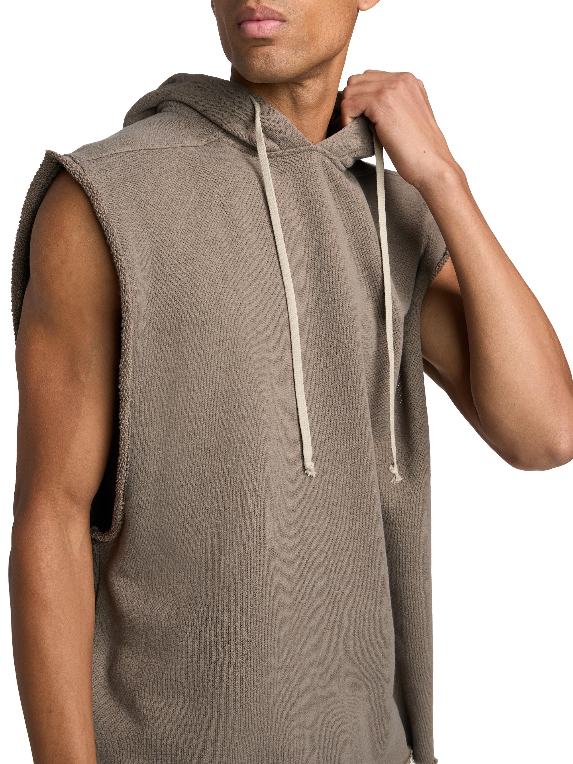 Rick Owens Drawstring Sleeveless Cotton Hoodie | Saks Fifth Avenue