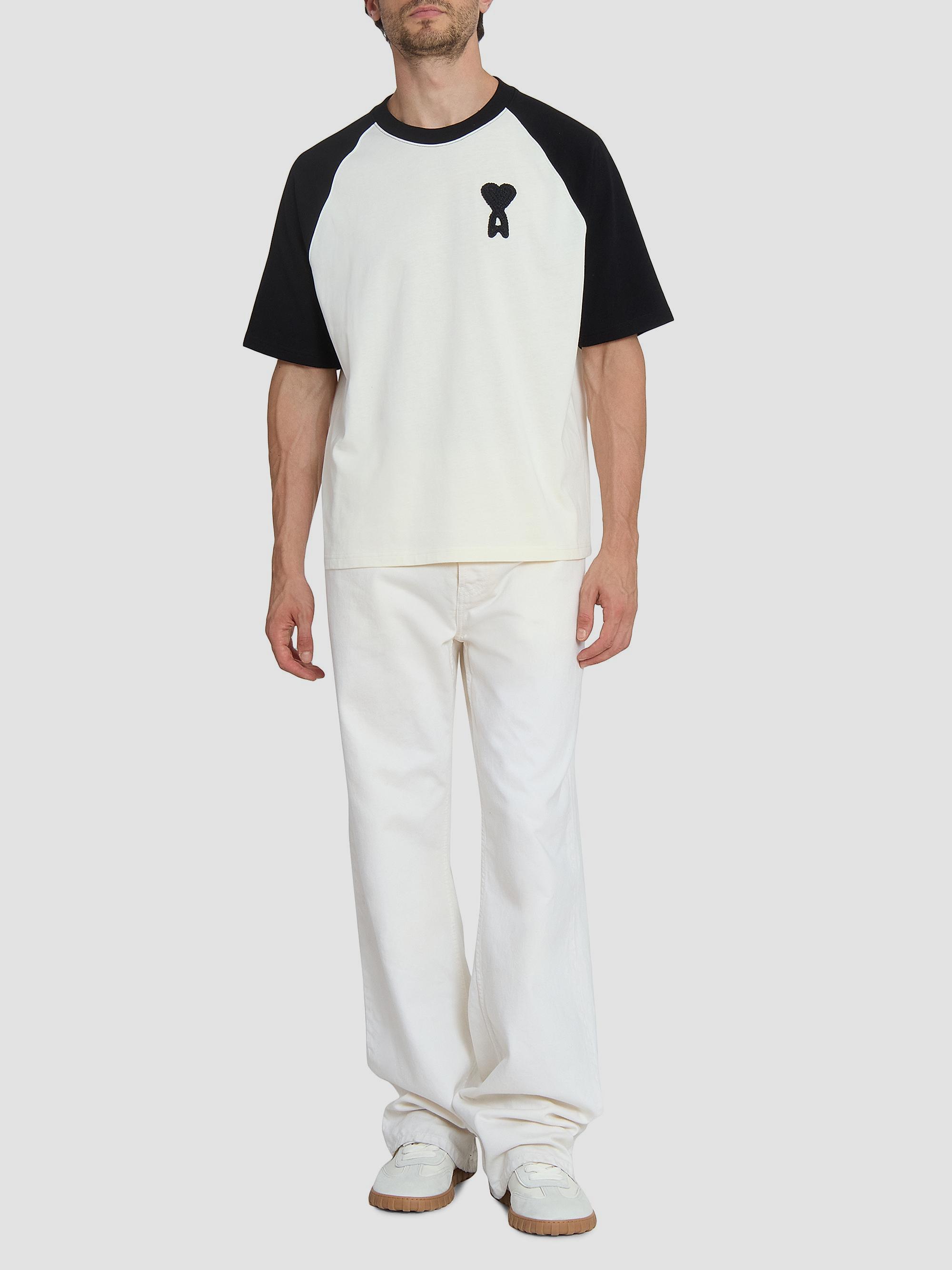 AMI Paris Boxy Crochet Ami De Coeur Raglan T-Shirt | Saks Fifth Avenue