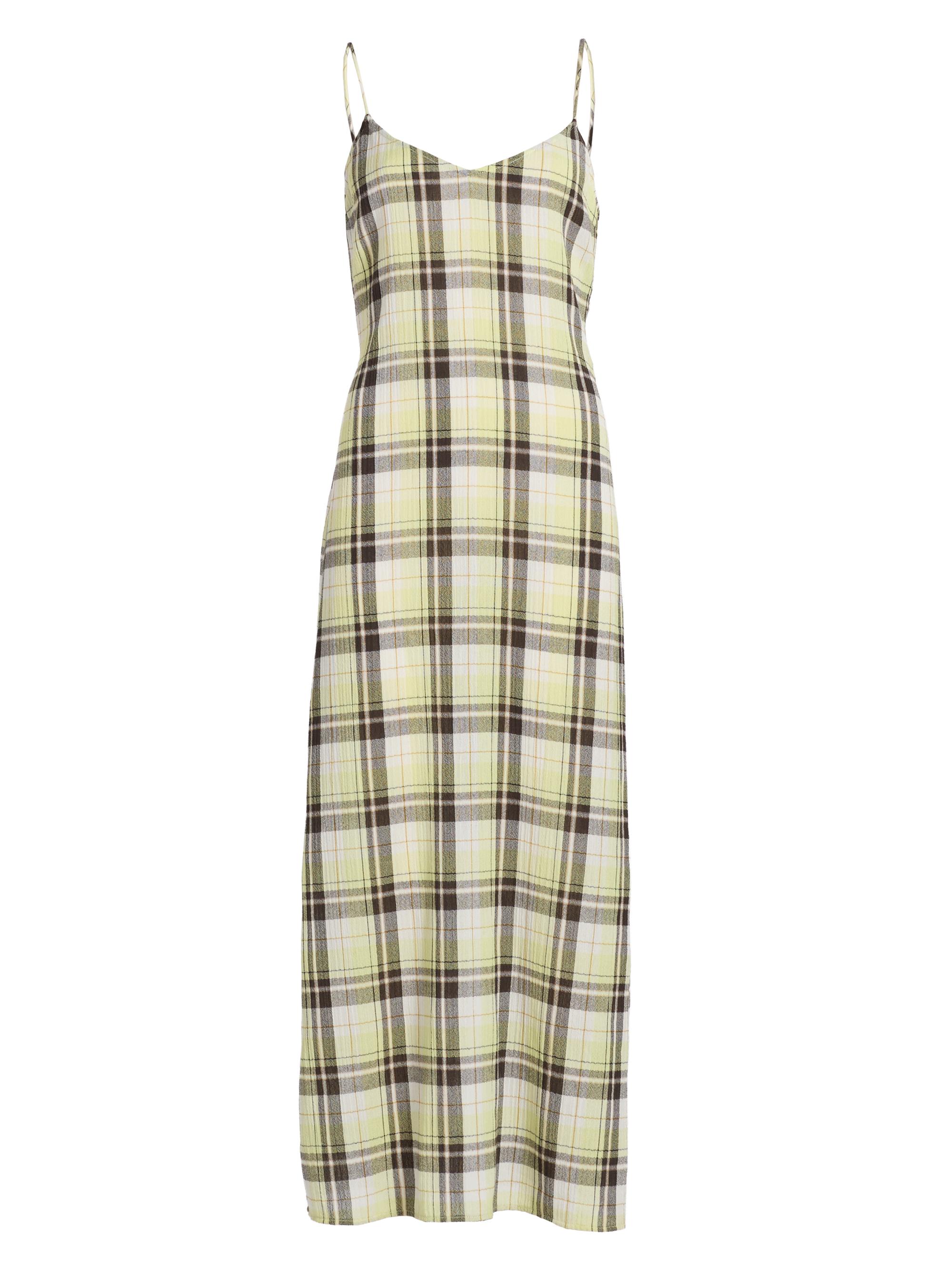 Proenza Schouler White Label Women's Evelyn Plaid Gauze Maxi Dress - Straw Multi