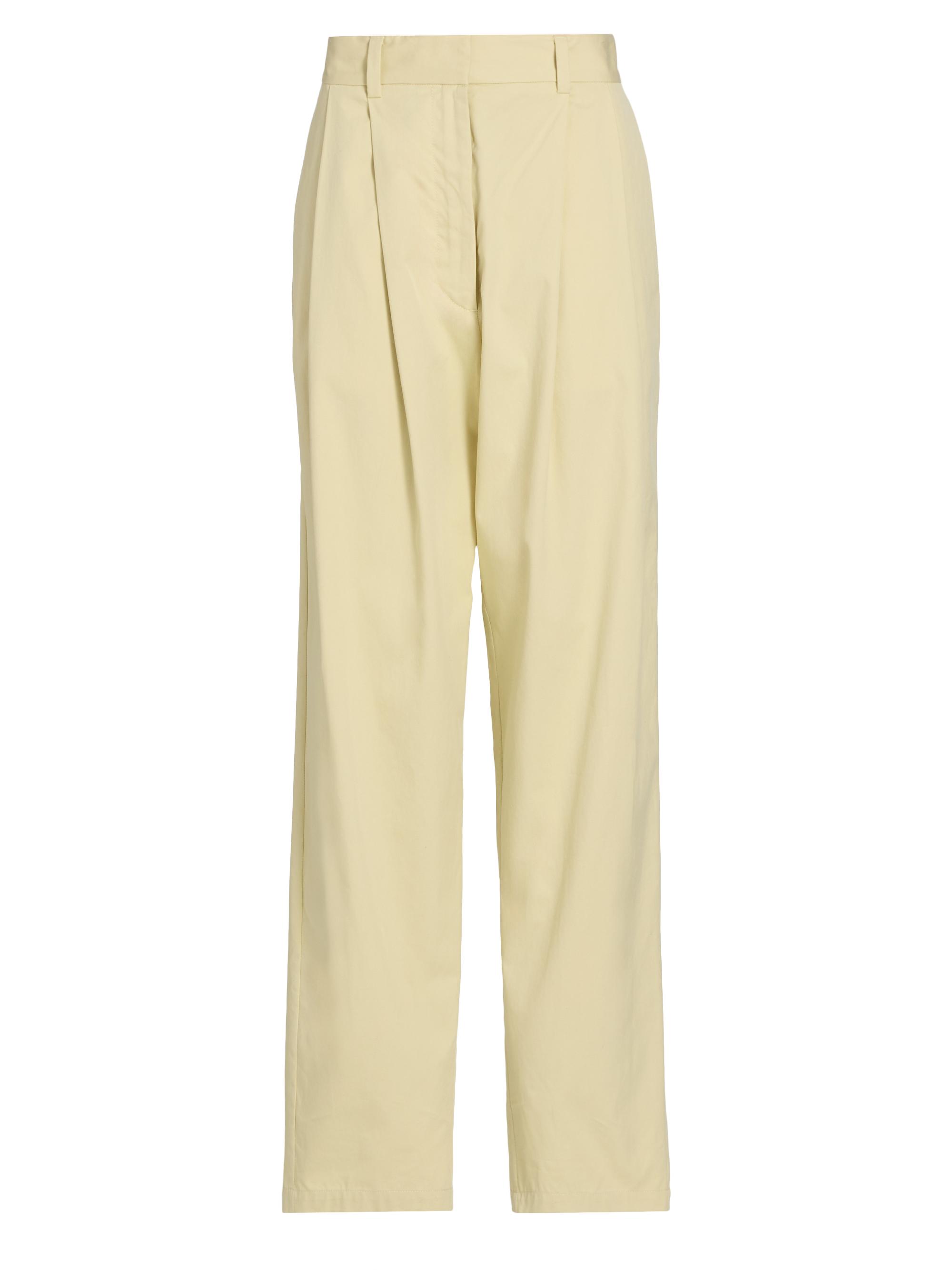 Proenza Schouler White Label Women's Taya Pleated Cotton-Blend Pants - Straw