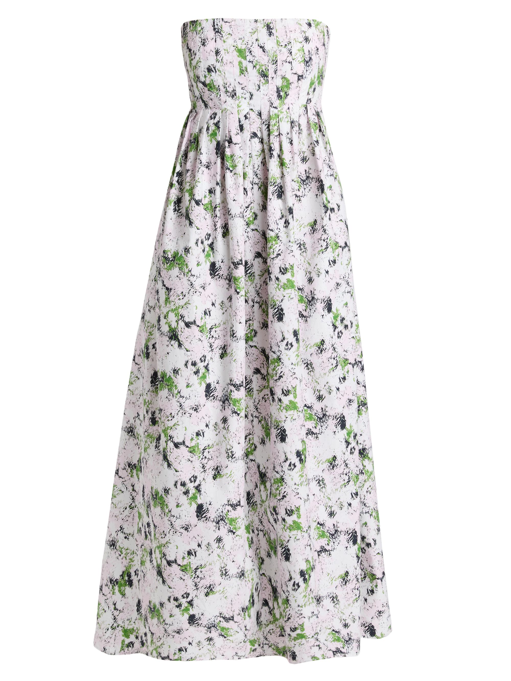 Proenza Schouler White Label Women's Virella Floral Cotton Strapless Maxi Dress - Orchid Multi