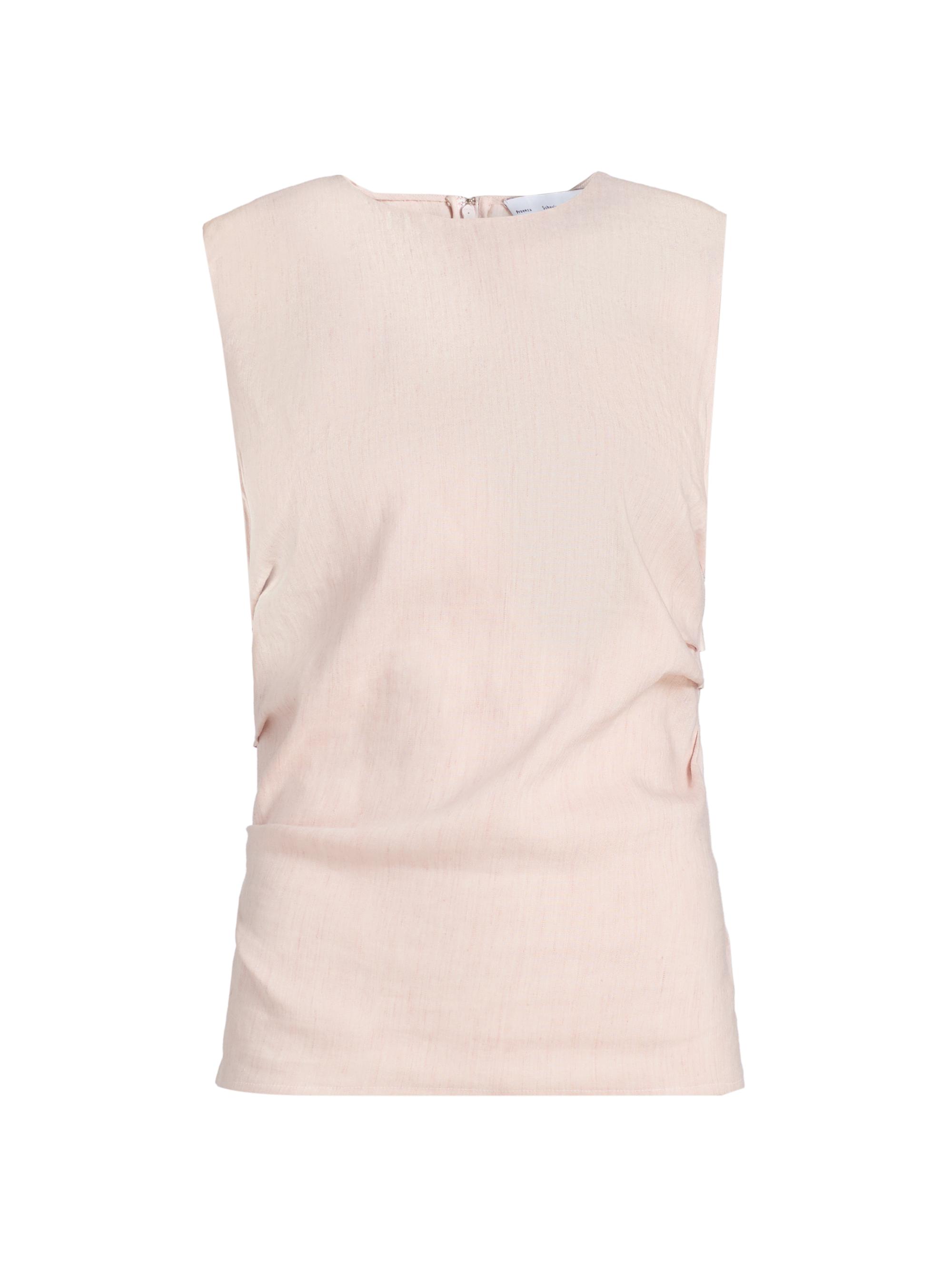 Proenza Schouler White Label Women's Anoushka Linen-Blend Top - Orchid