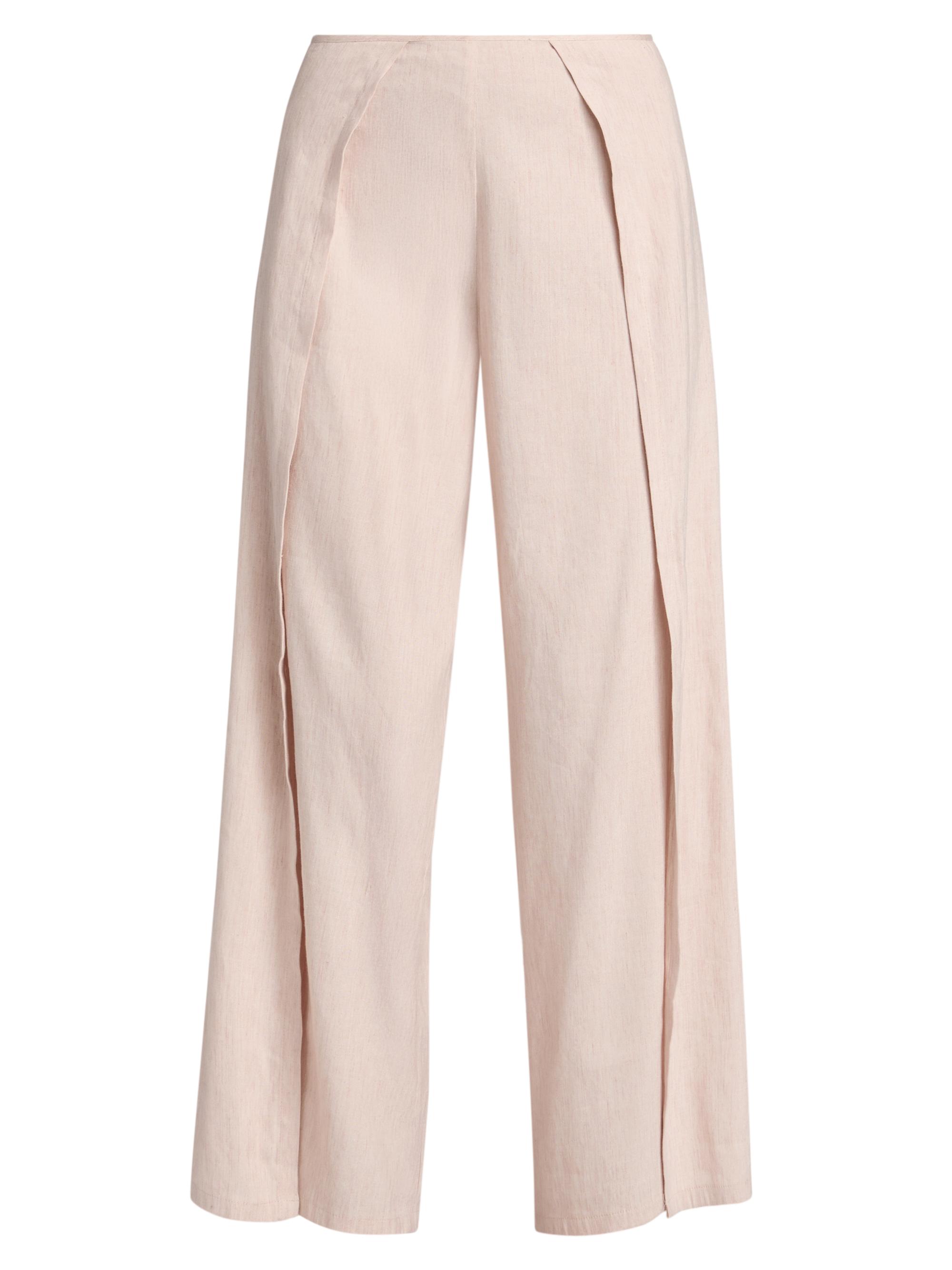 Proenza Schouler White Label Women's Calla Slub Linen-Blend Pants - Orchid