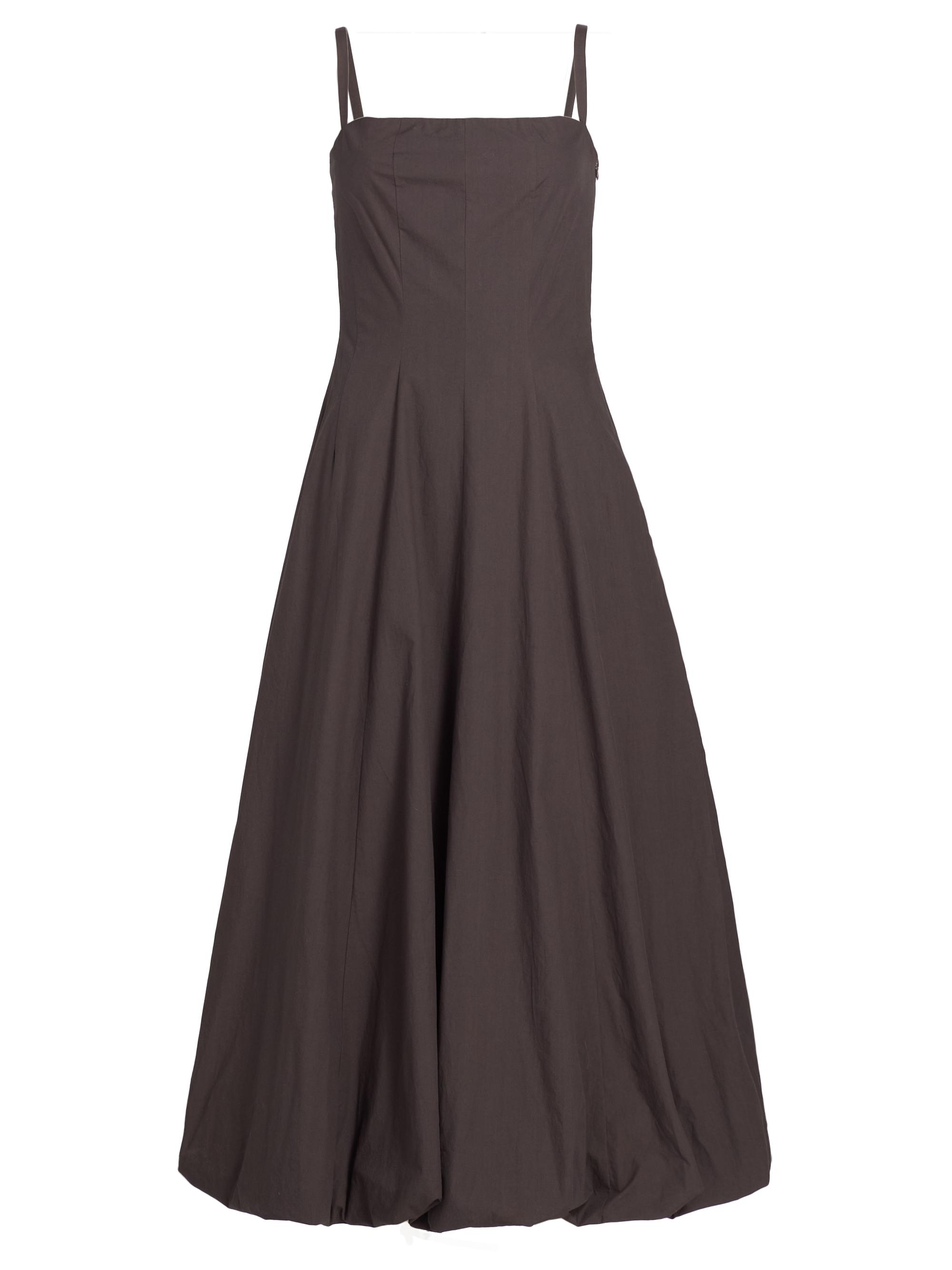 Proenza Schouler White Label Women's Ella Rumpled Cotton Midi-Dress - Coffee