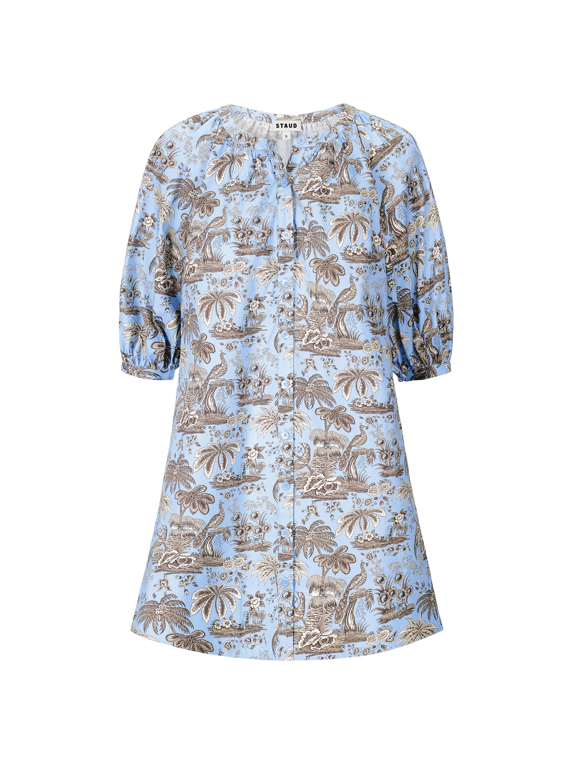 Staud Women's Vincent Toile Shirtdress - Sky Toile