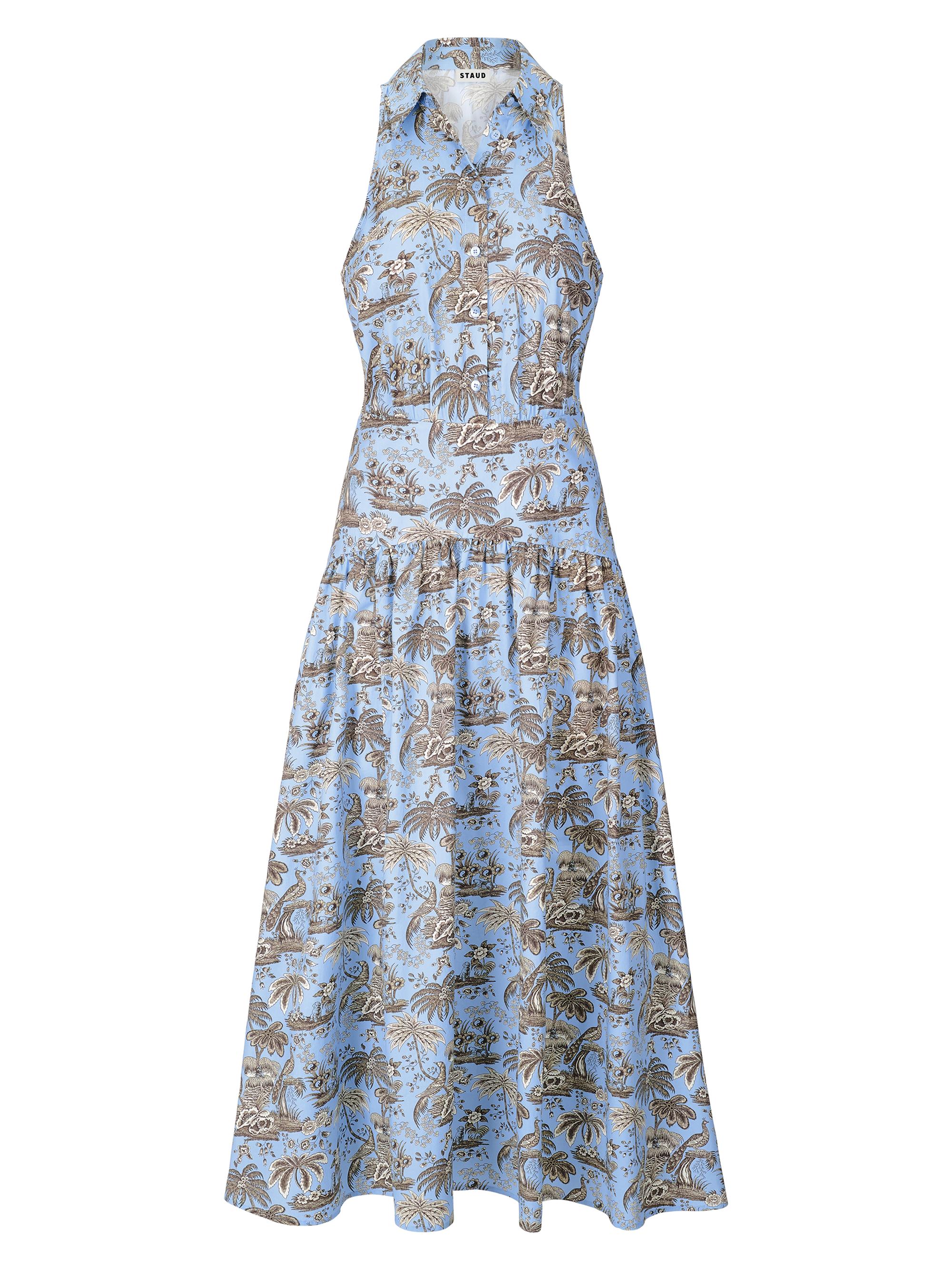 Staud Women's Romy Toile Maxi Dress - Sky Toile