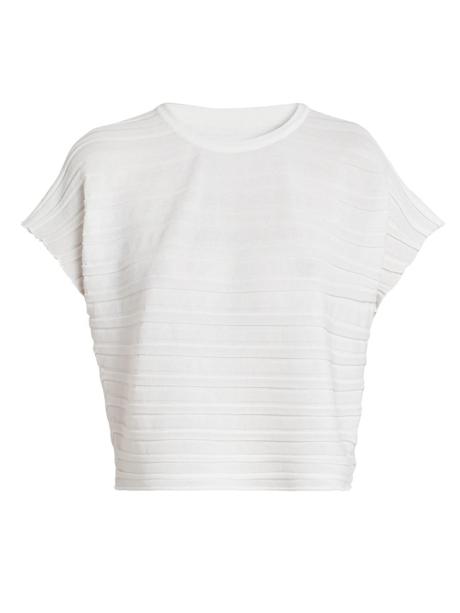 Pleats Please Issey Miyake Step Knit Cotton-Blend Top | Saks Fifth