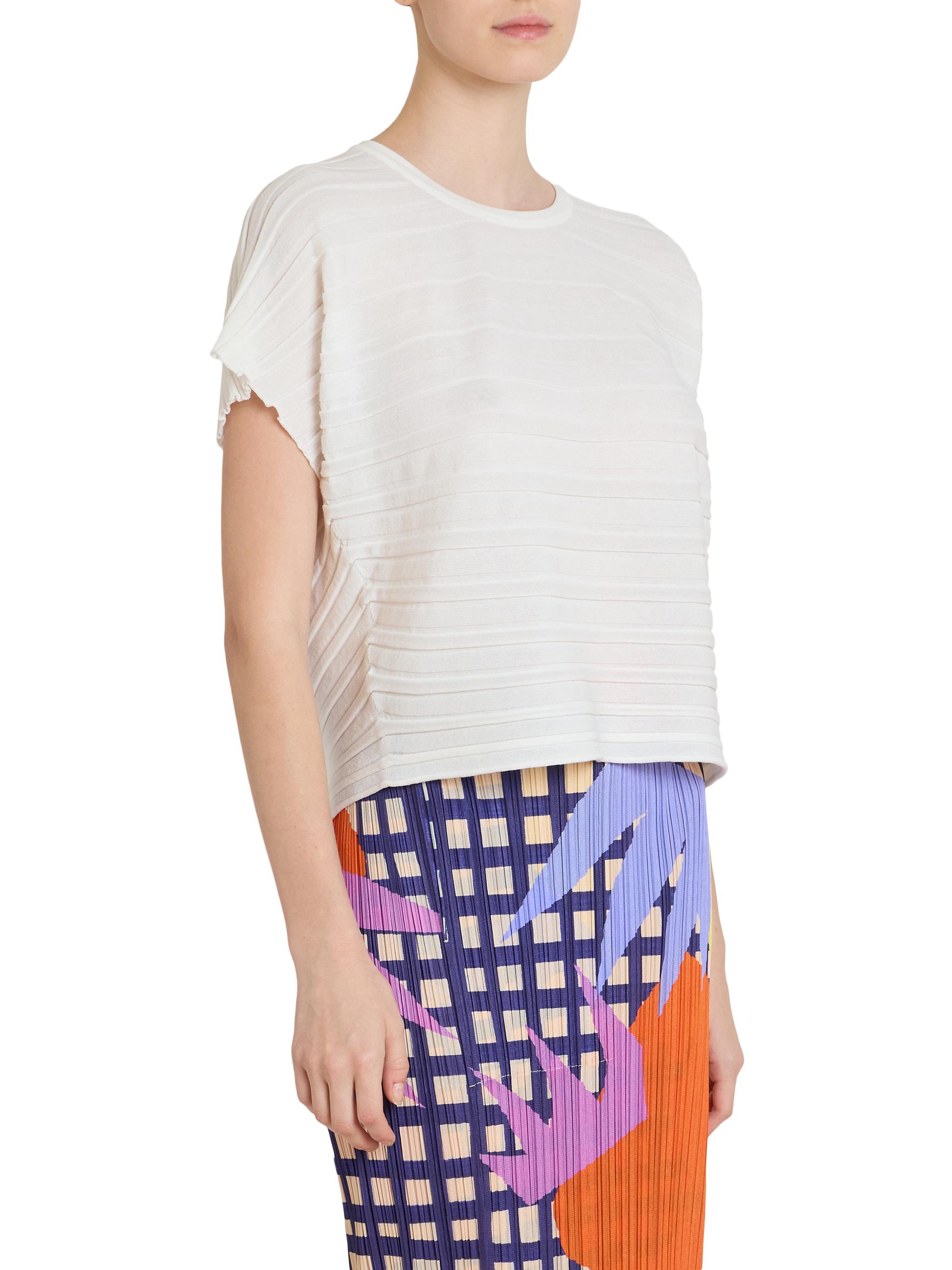 Pleats Please Issey Miyake Step Knit Cotton-Blend Top | Saks Fifth