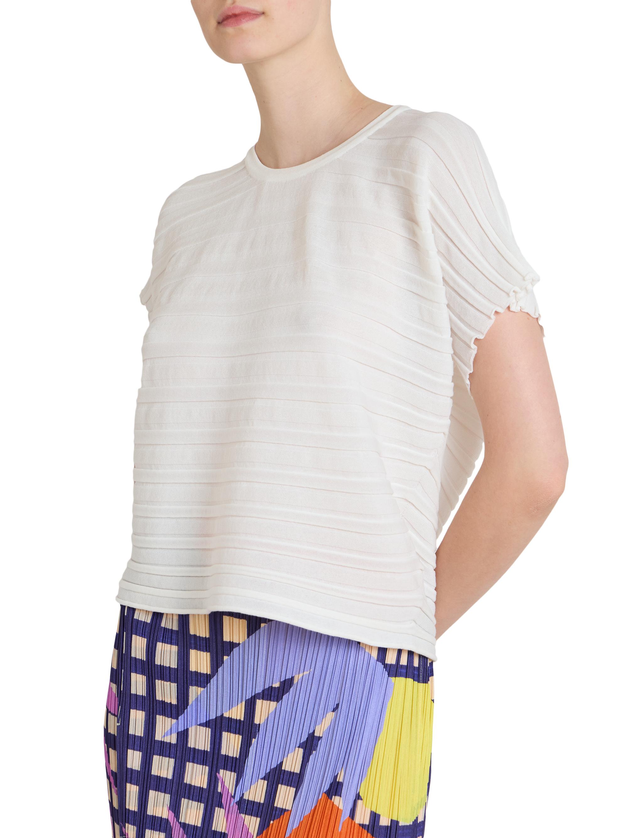 Pleats Please Issey Miyake Step Knit Cotton-Blend Top | Saks Fifth
