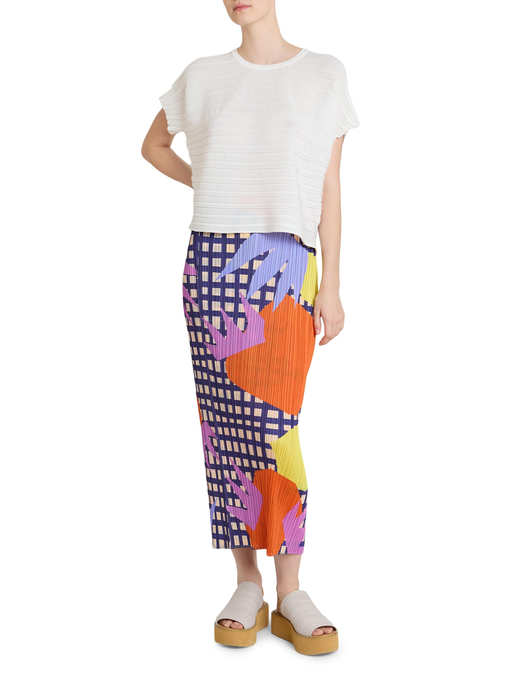 Pleats Please Issey Miyake Step Knit Cotton-Blend Top | Saks Fifth