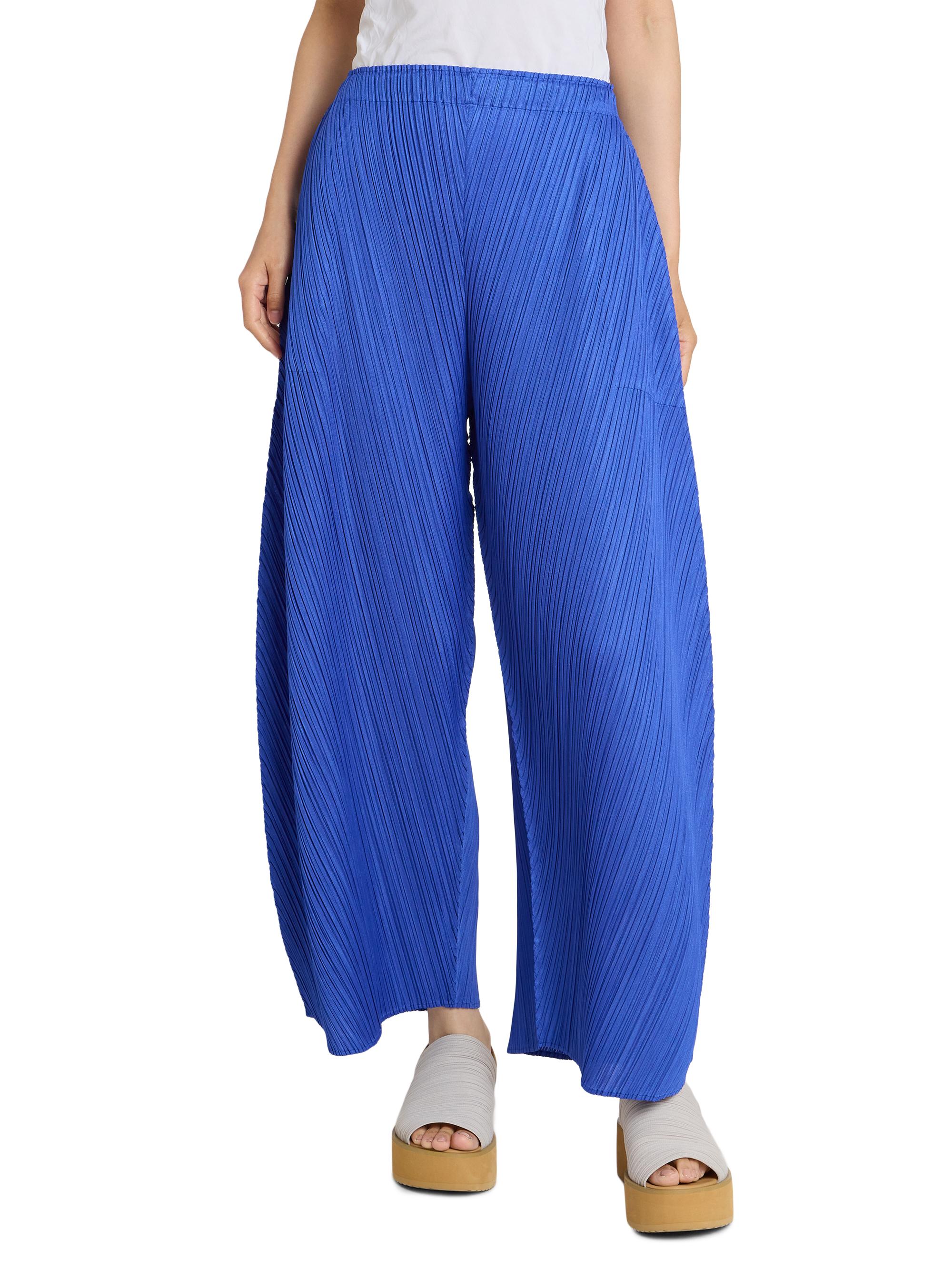 Pleats Please Issey Miyake Women's Coast Pleated Pants - Blue | Thumbnail 3