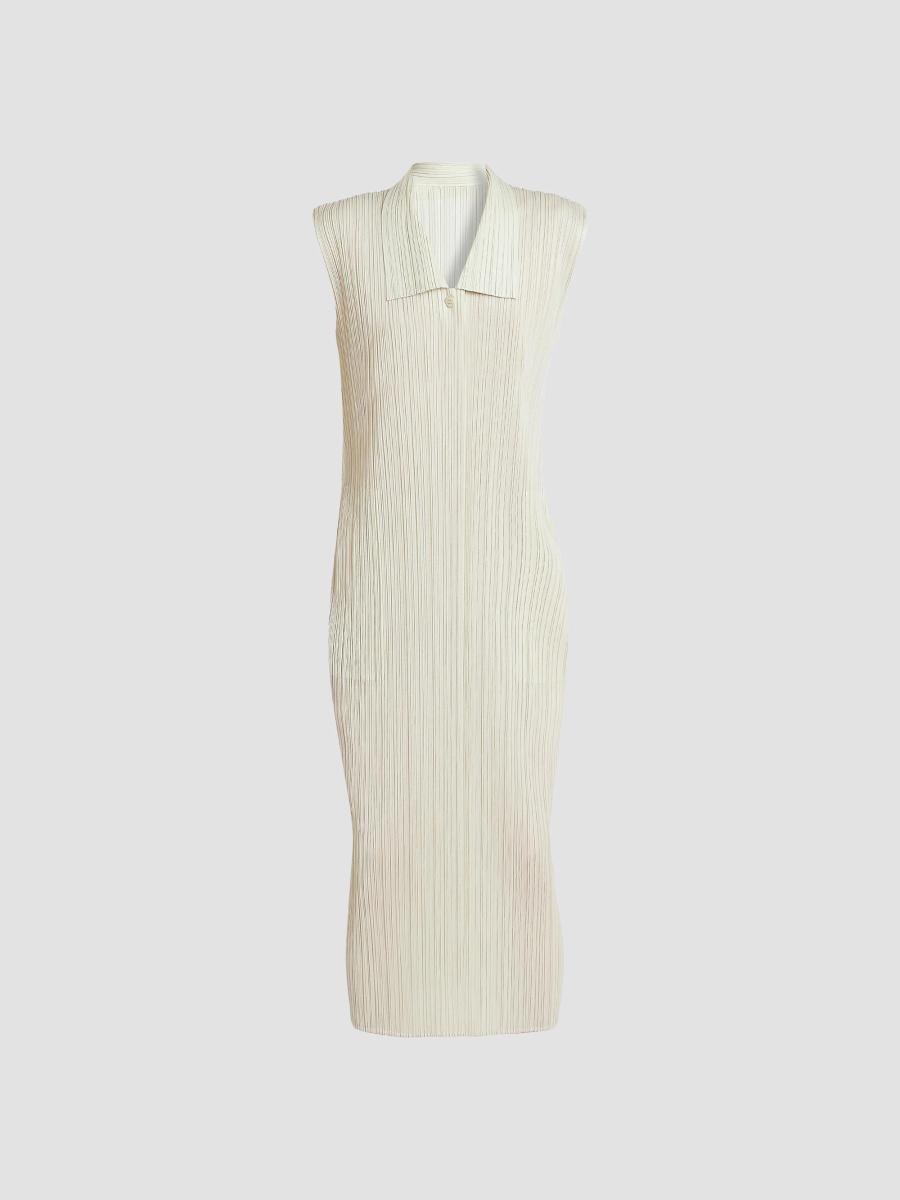 Pleats Please Issey Miyake Monthly Colors: May Pleated Midi-Dress
