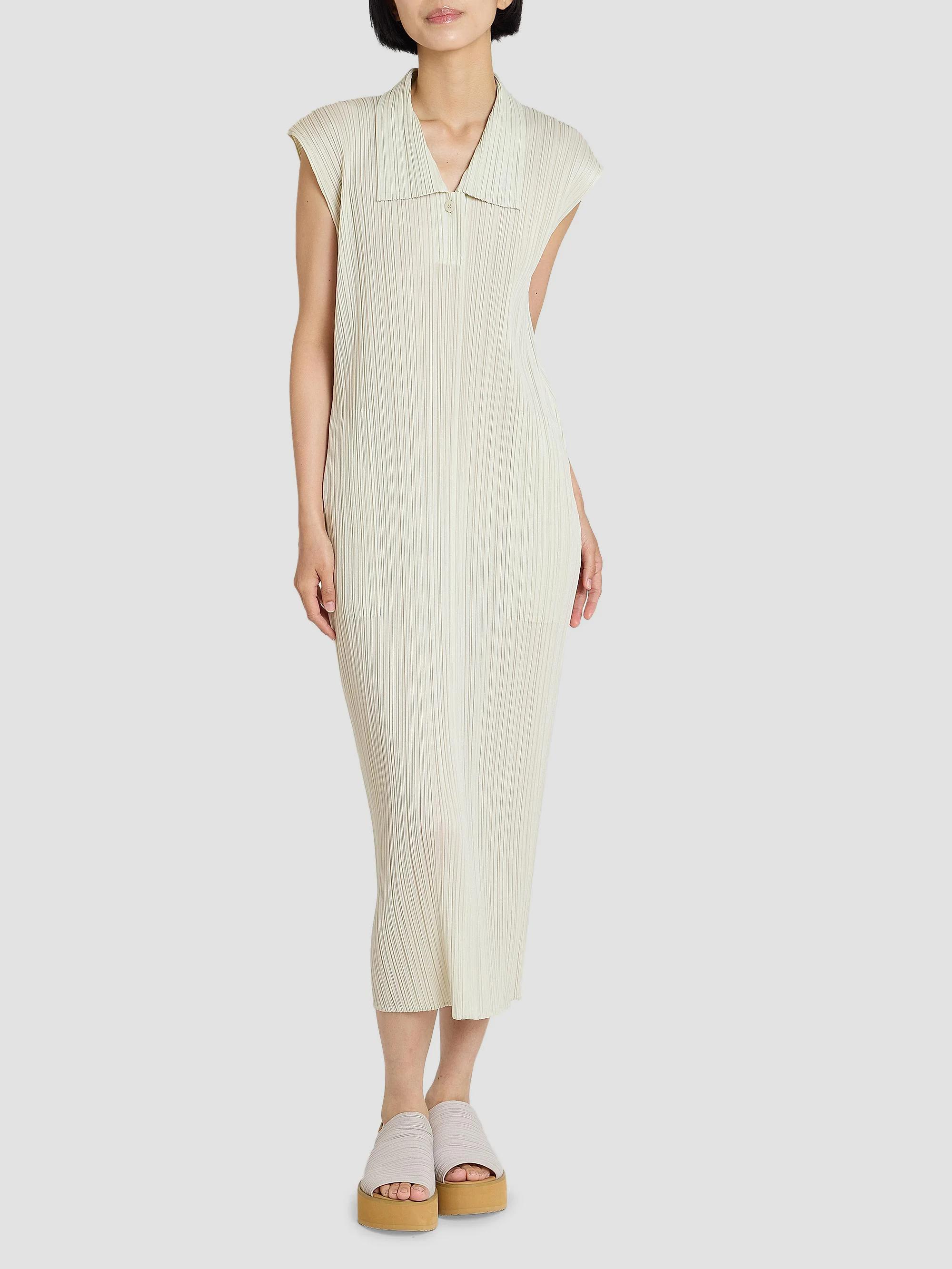 Pleats Please Issey Miyake Monthly Colors: May Pleated Midi-Dress