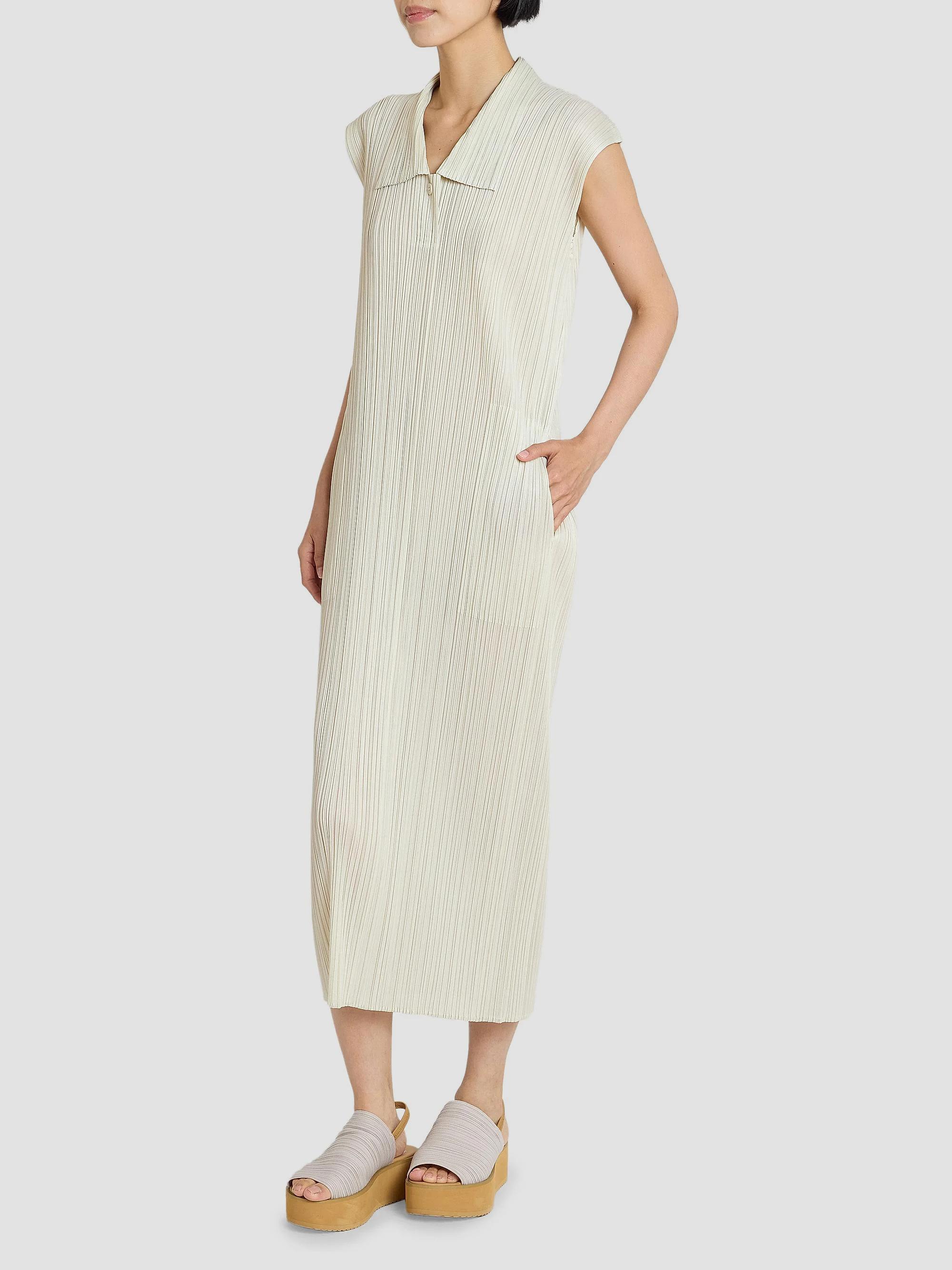 Pleats Please Issey Miyake Monthly Colors: May Pleated Midi-Dress