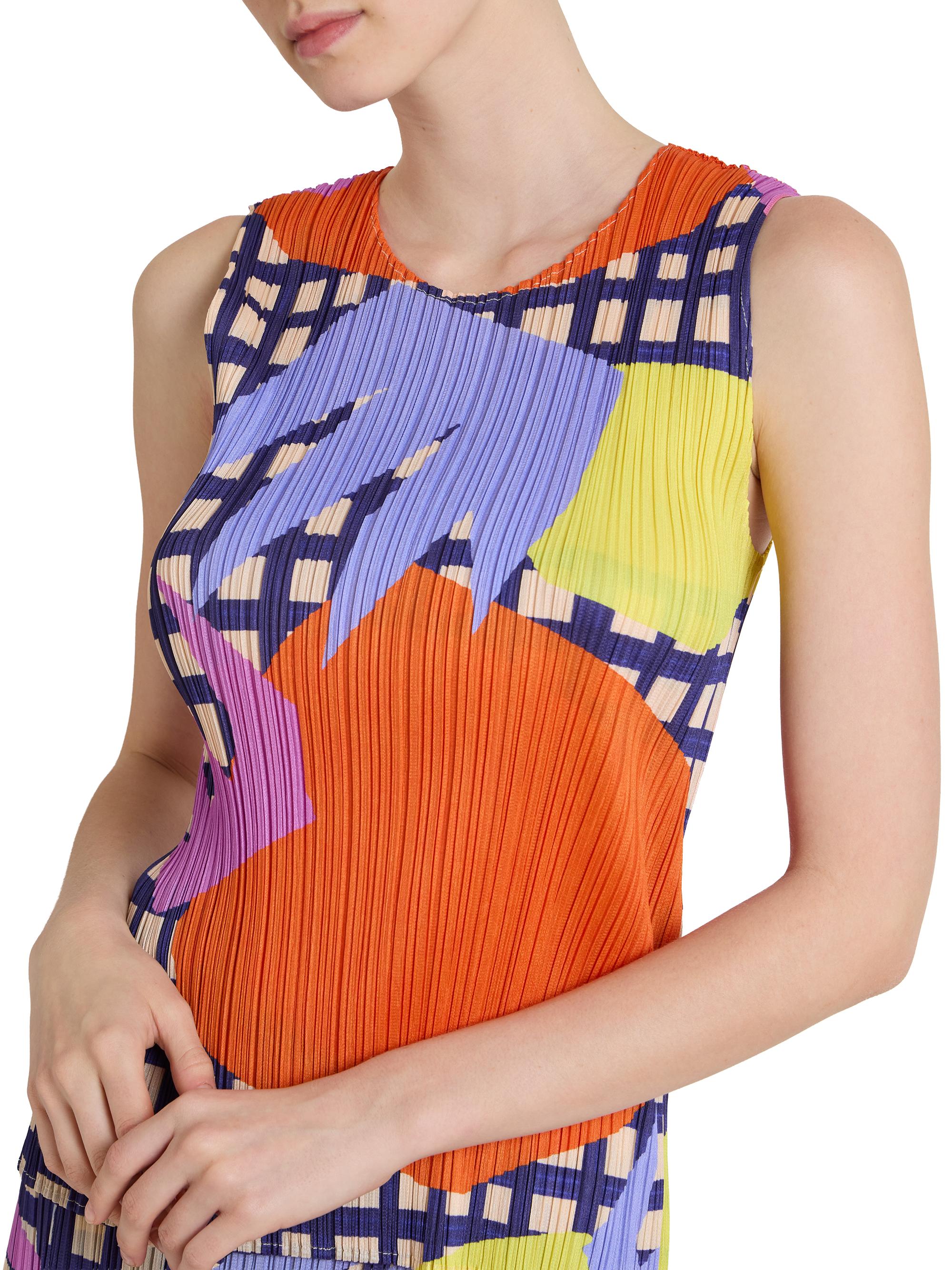 Pleats Please Issey Miyake Market Printed Pleated Top | Saks Fifth