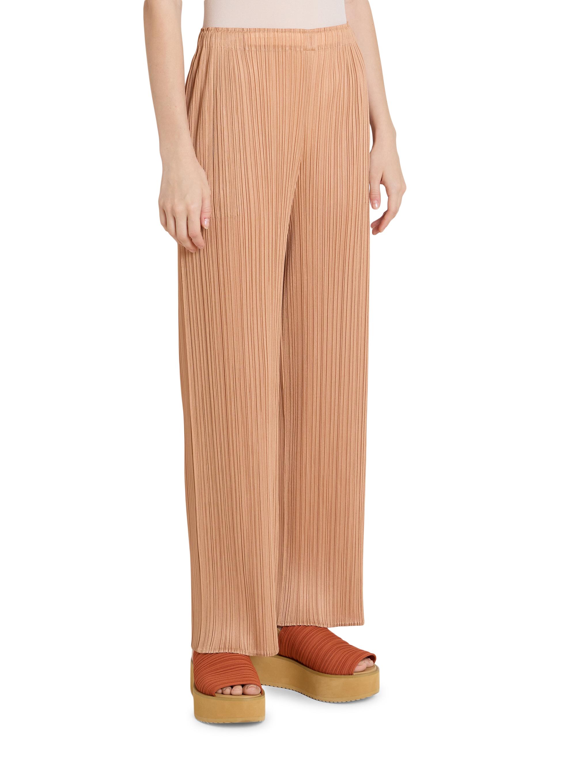 Pleats Please Issey Miyake Women's Monthly Colors: June Pants - Pink Beige | Thumbnail 4