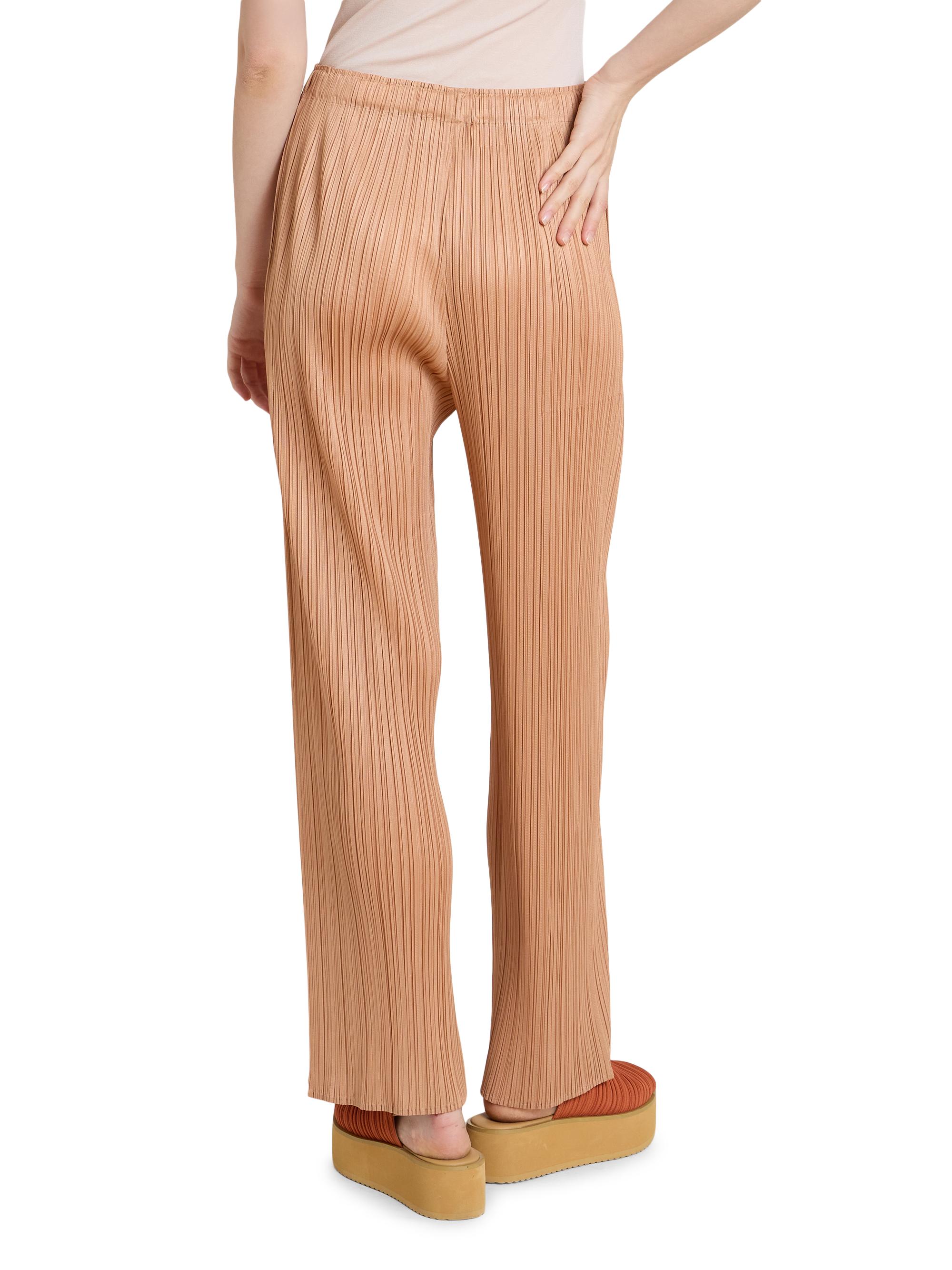 Pleats Please Issey Miyake Women's Monthly Colors: June Pants - Pink Beige | Thumbnail 5