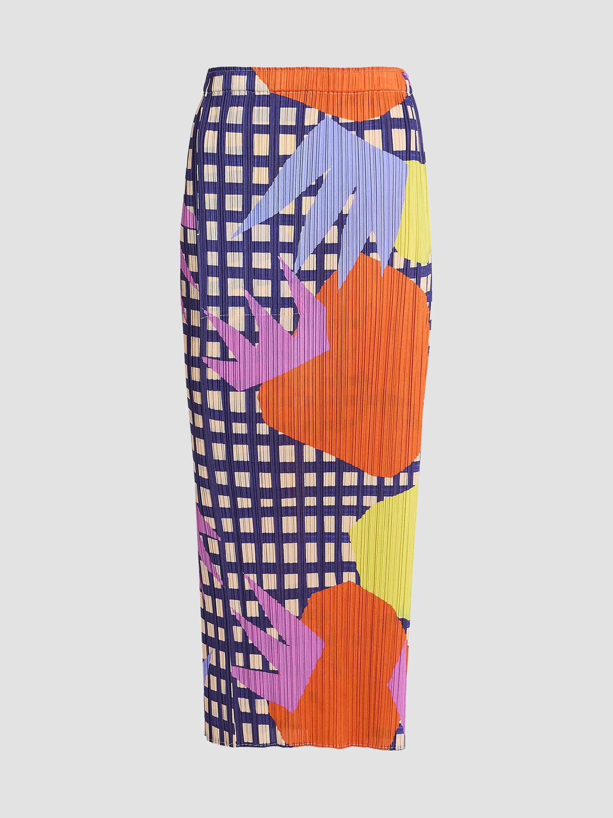 Pleats Please Issey Miyake Jump Colorblocked Midi-Skirt | Saks
