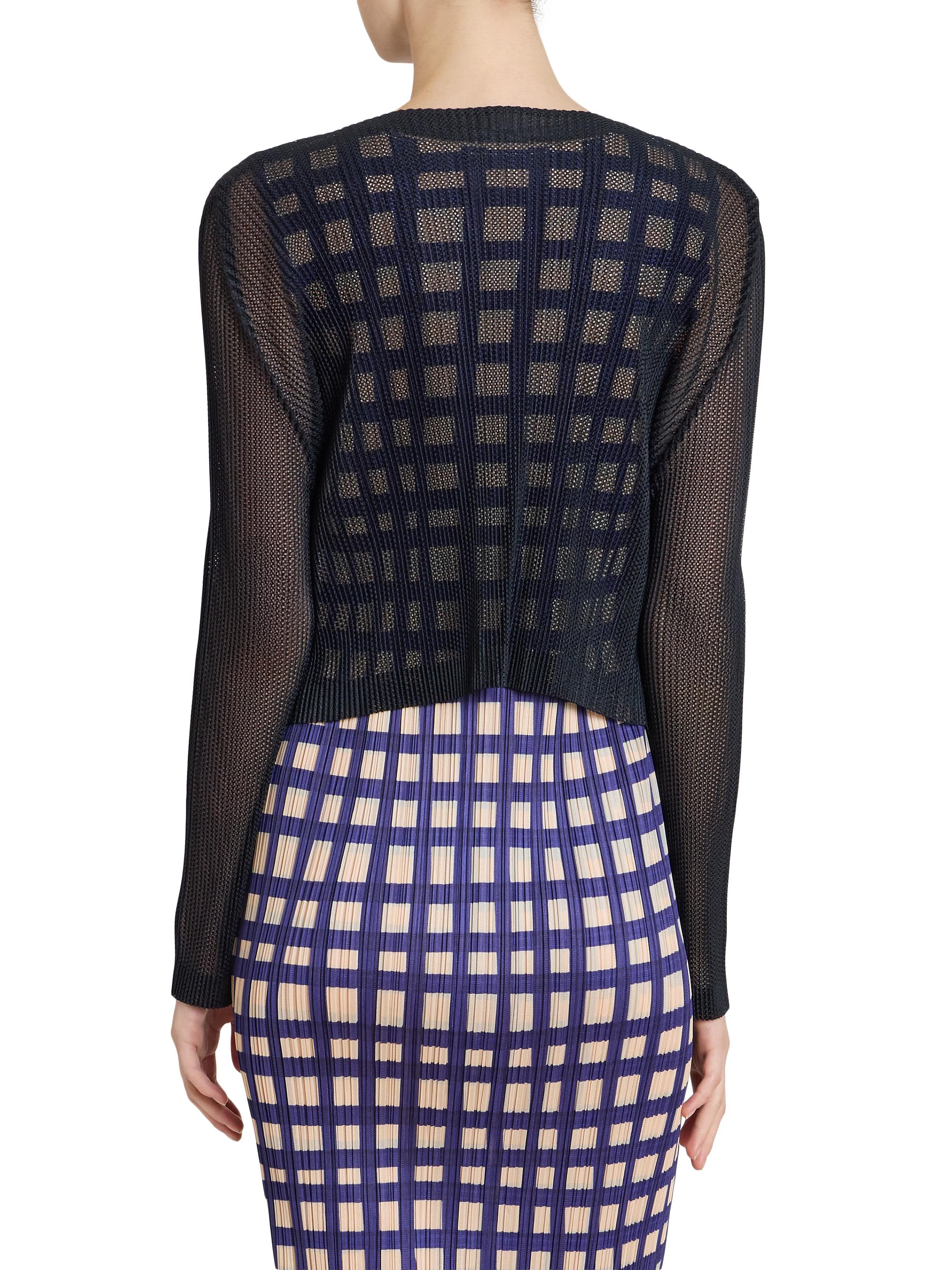 Pleats Please Issey Miyake Tatami April Open-Knit Cardigan | Saks