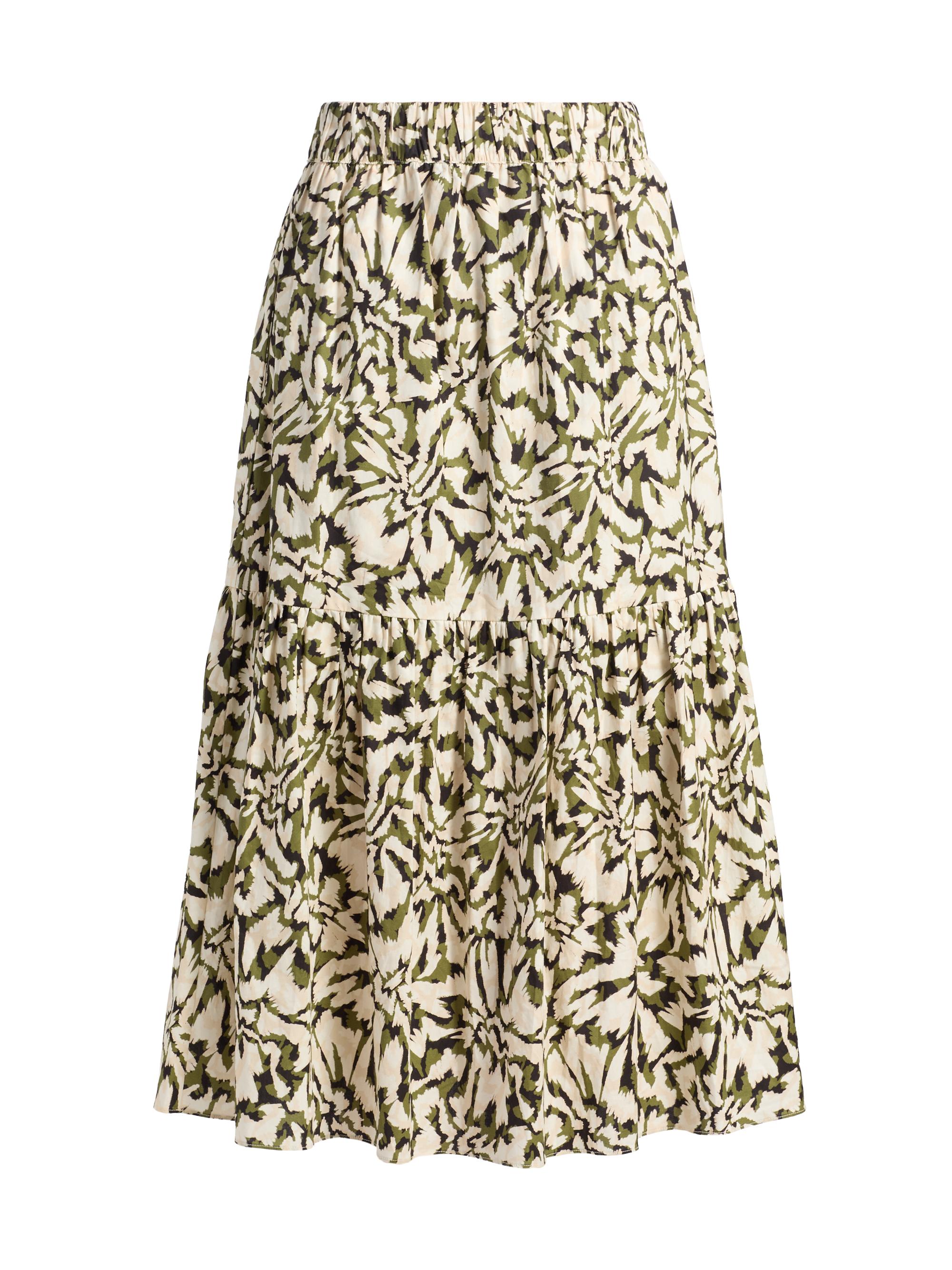 Misa Los Angeles Women's Itzel Floral Midi-Skirt - Abstract Flora Burst
