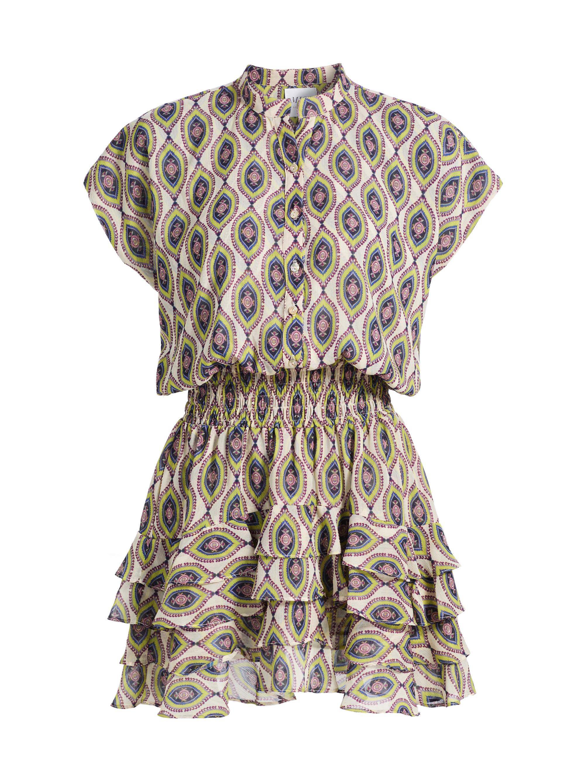 Misa Los Angeles Women's Evie Printed Chiffon Minidress - Mosaic Eye