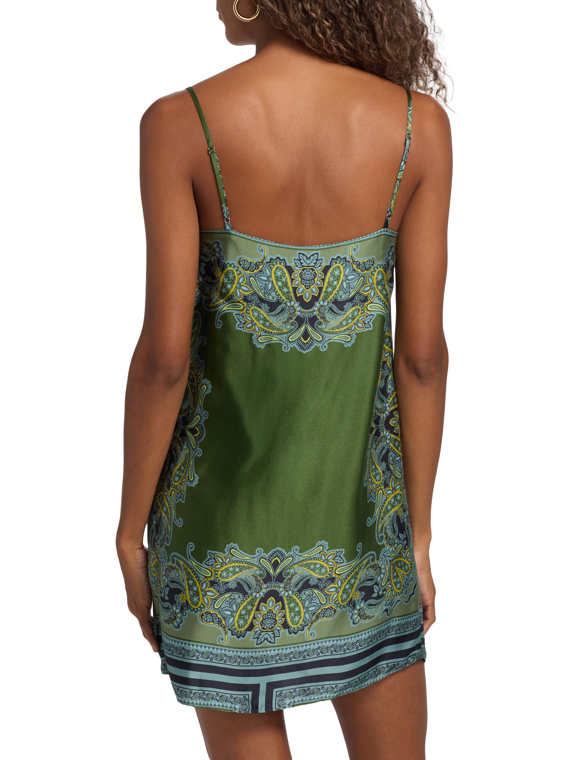 Misa Los Angeles Maxine Paisley Satin Mini-Shiftdress | Saks Fifth