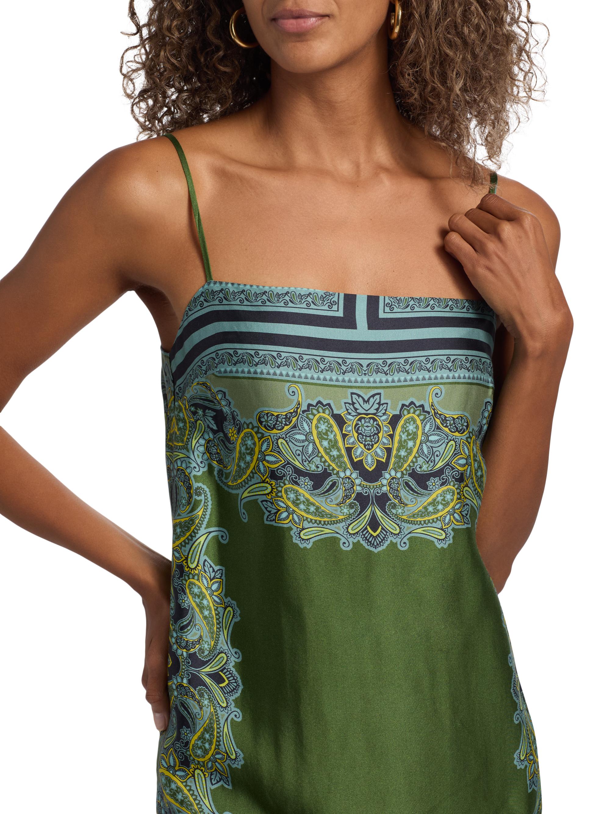 Misa Los Angeles Maxine Paisley Satin Mini-Shiftdress | Saks Fifth