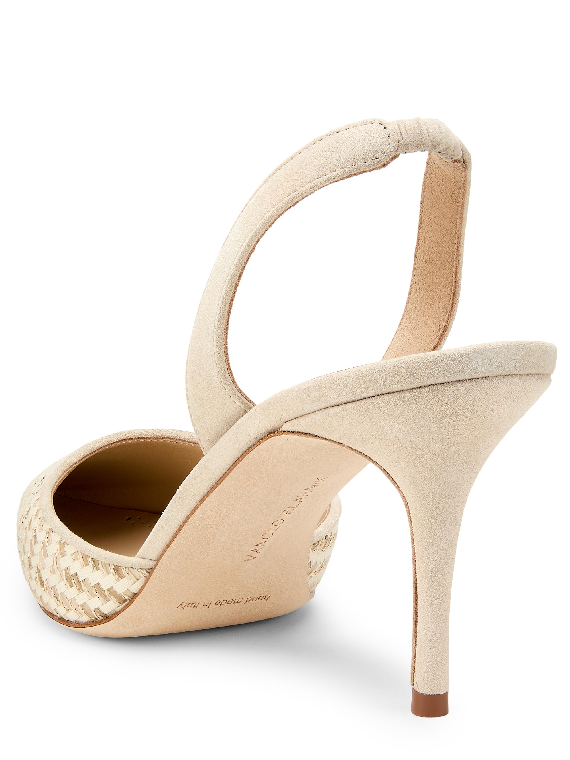 Escarpins Manolo Blahnik Flanga 105 – Platine Or Cuir Métallisé – Taille 39,5 – Neuf Avec Boîte