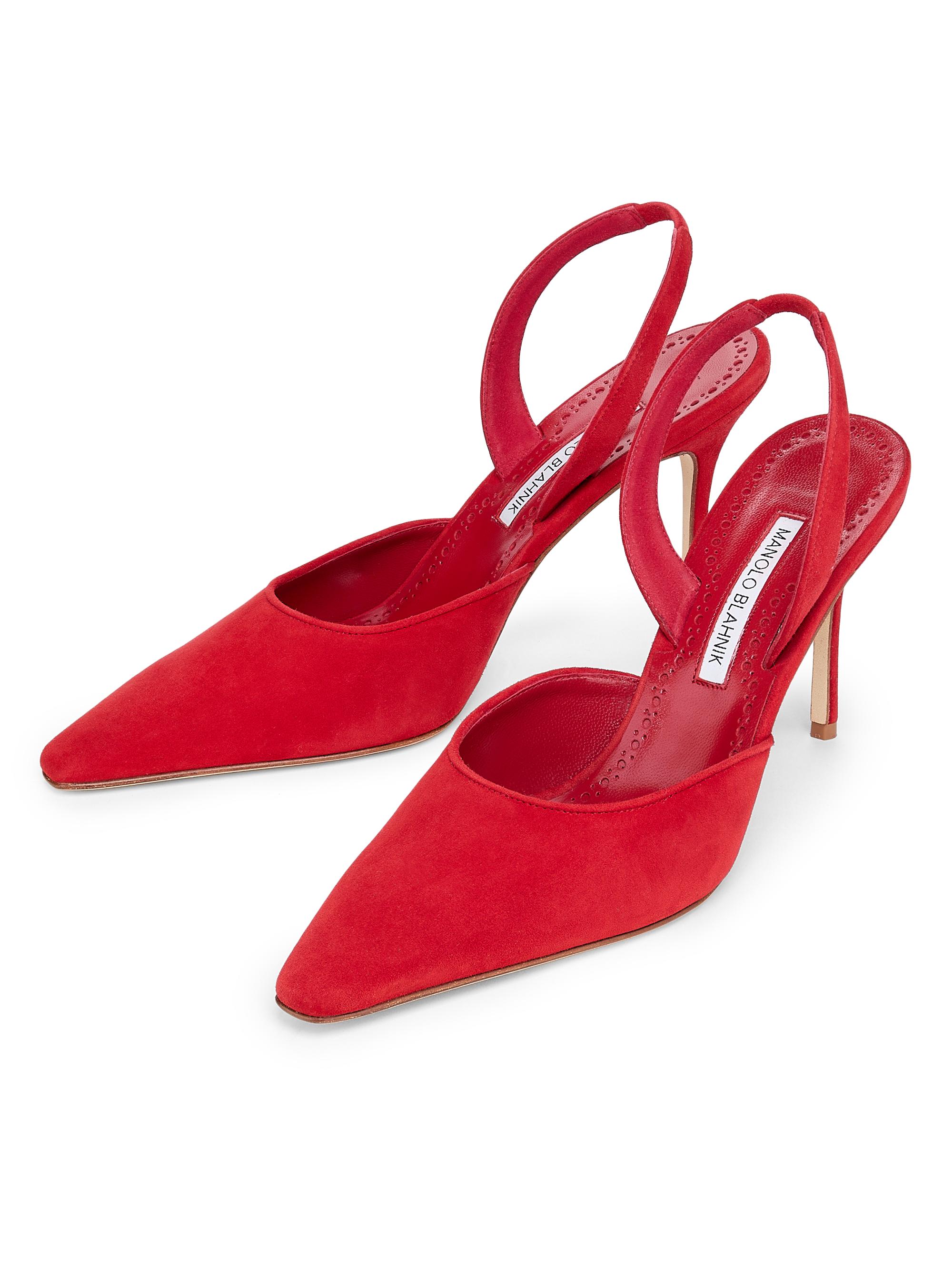 Manolo Blahnik Borelapla 90MM Suede Slingback Pumps | Saks Fifth