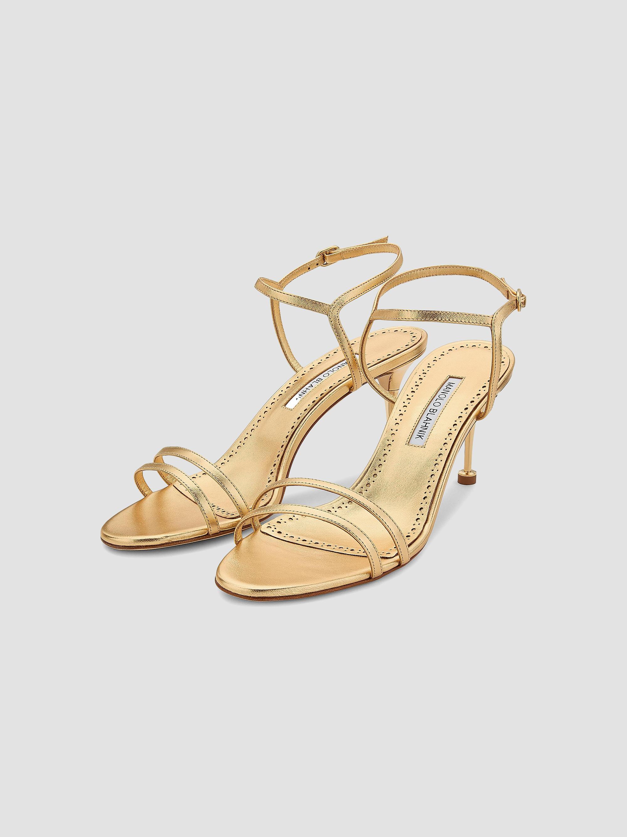 Manolo Blahnik Ciagalo 70MM Sculptural-Heel Leather Sandals | Saks