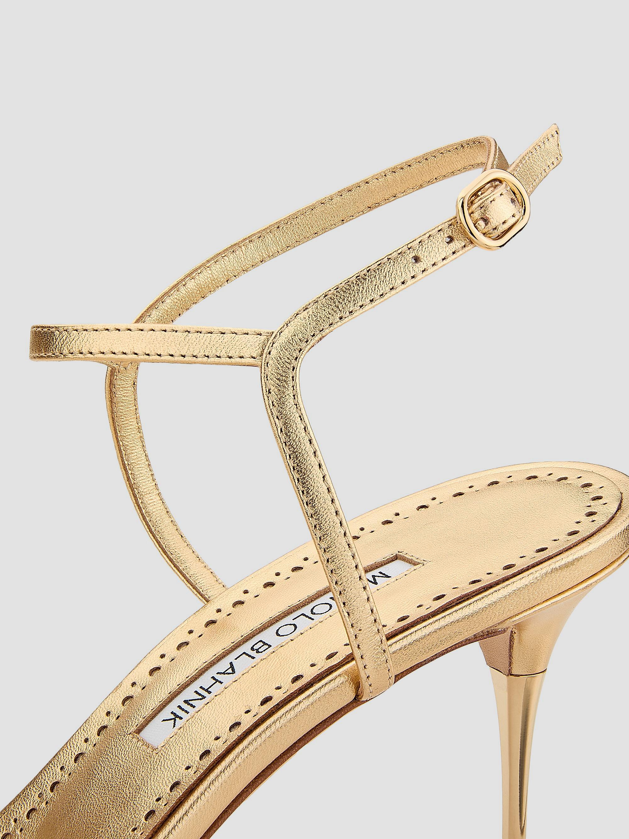Manolo Blahnik Ciagalo 70MM Sculptural-Heel Leather Sandals | Saks