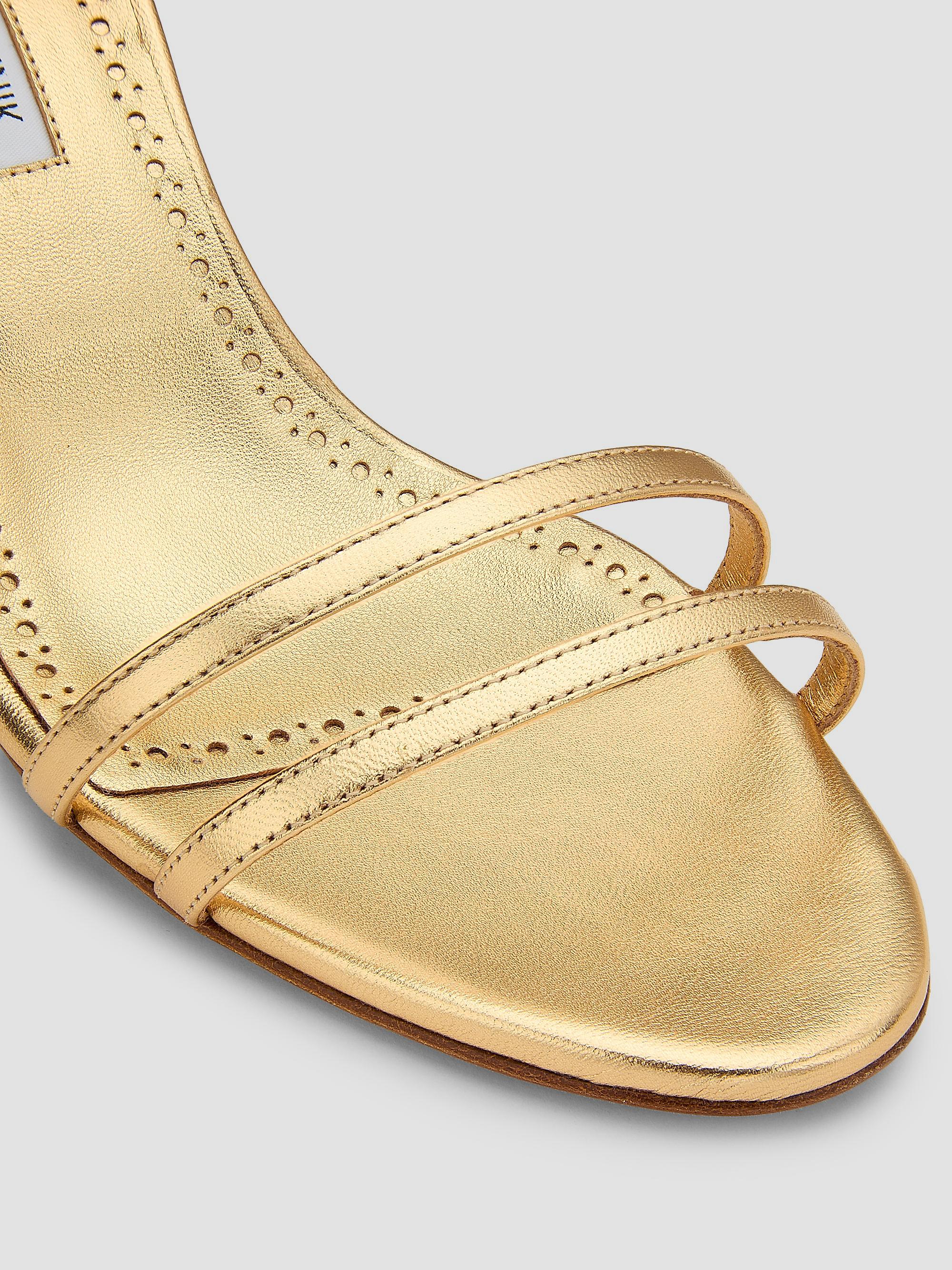 Manolo Blahnik Ciagalo 70MM Sculptural-Heel Leather Sandals | Saks