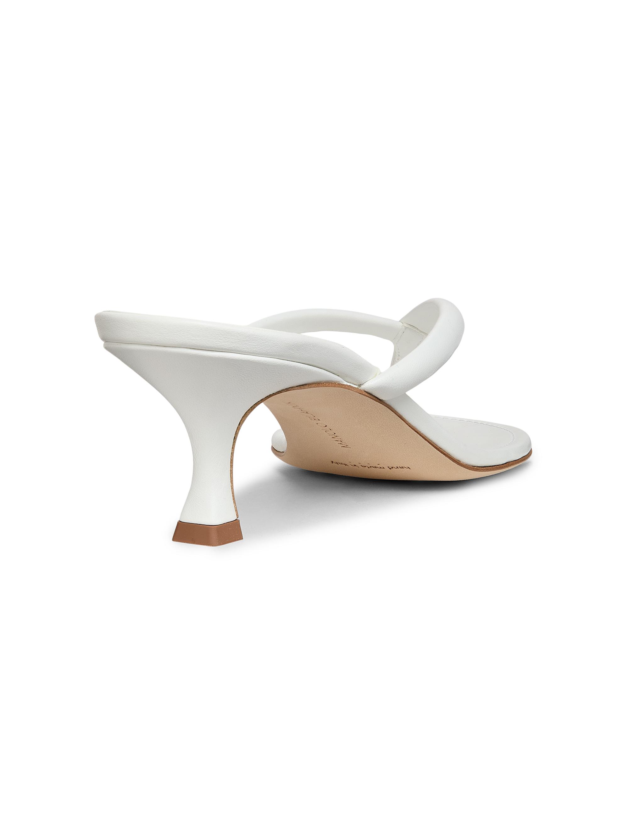 Manolo Blahnik Paterno 50MM Leather Sandals | Saks Fifth Avenue