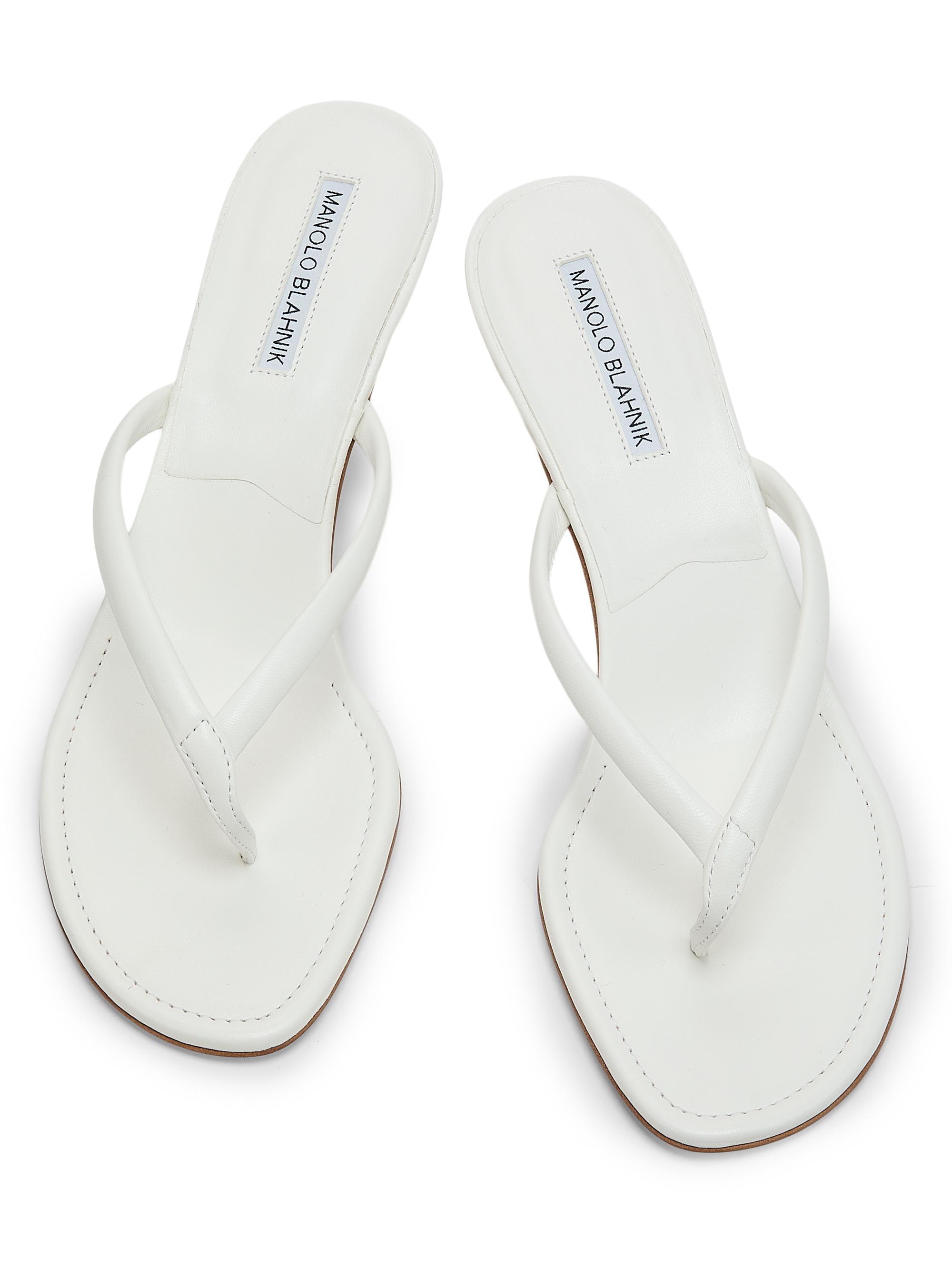 MARONO　BLNHNIK Manolo Blahnik Paterno 50MM Leather Sandals | Saks Fifth Avenue