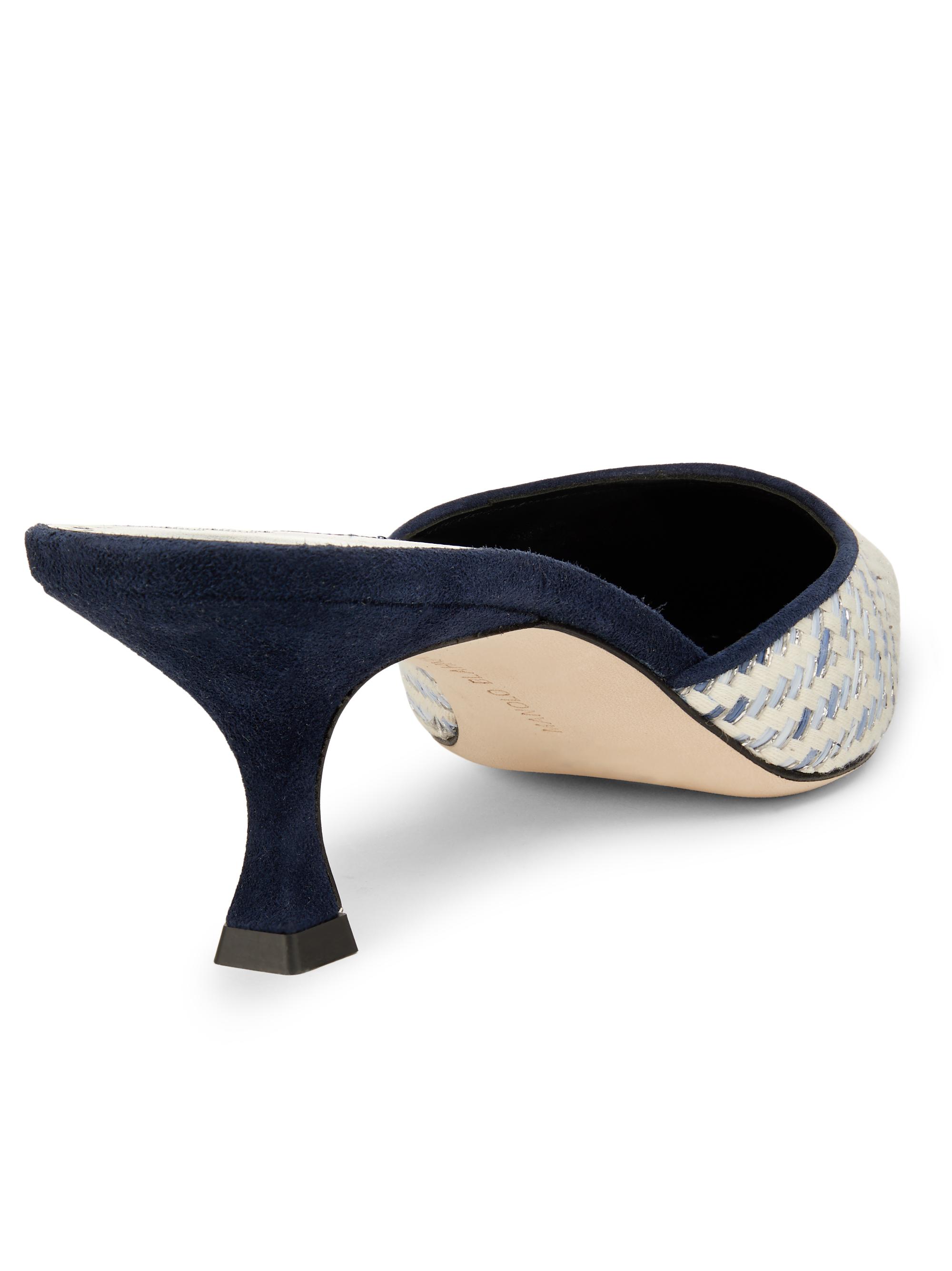 アパルトモン　MANOLO BLAHNIK CAROLYEN MULE Manolo Blahnik Carolyne 50MM Raffia Mules | Saks Fifth Avenue
