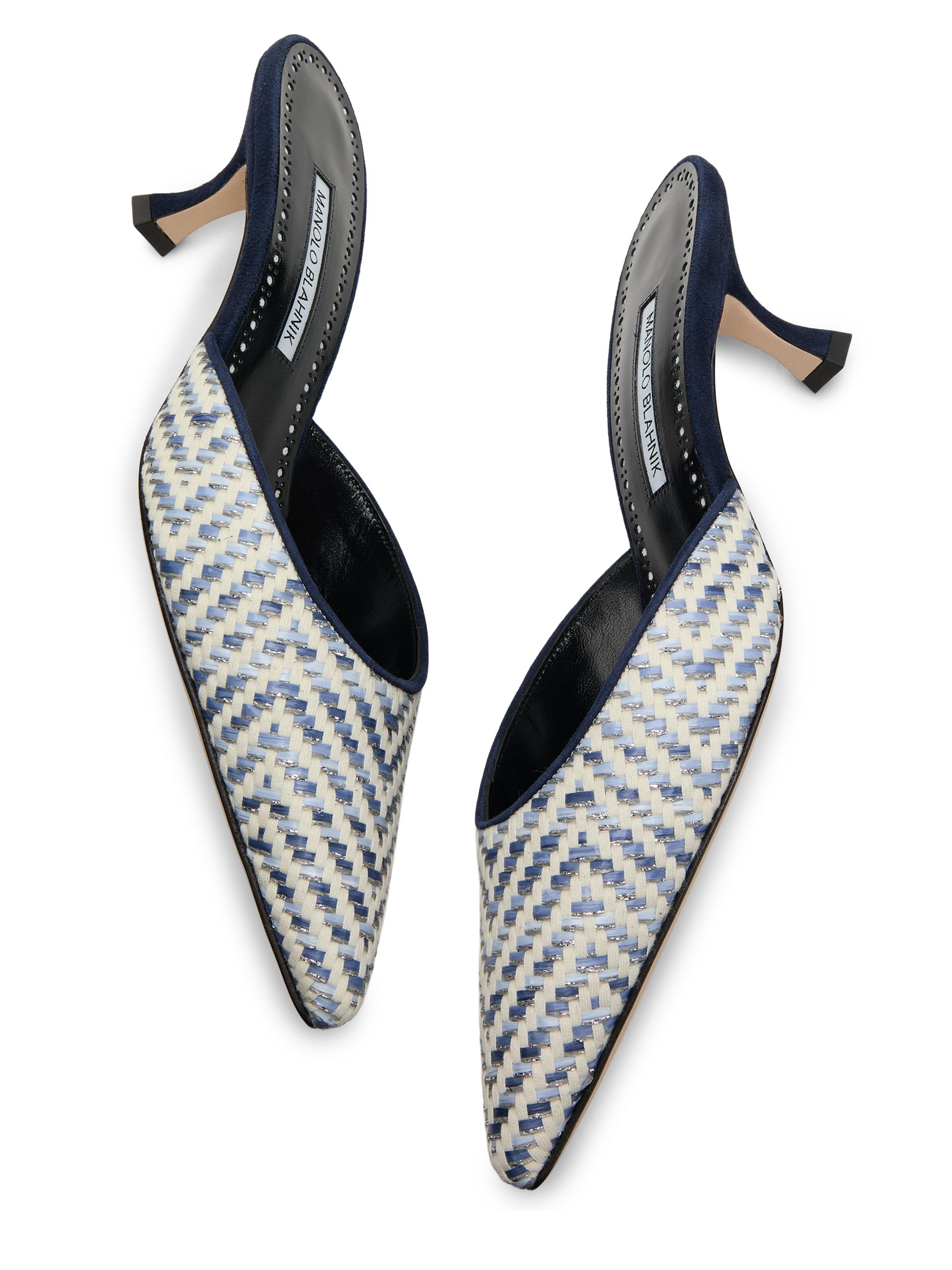 アパルトモン　MANOLO BLAHNIK CAROLYEN MULE Manolo Blahnik Carolyne 50MM Raffia Mules | Saks Fifth Avenue