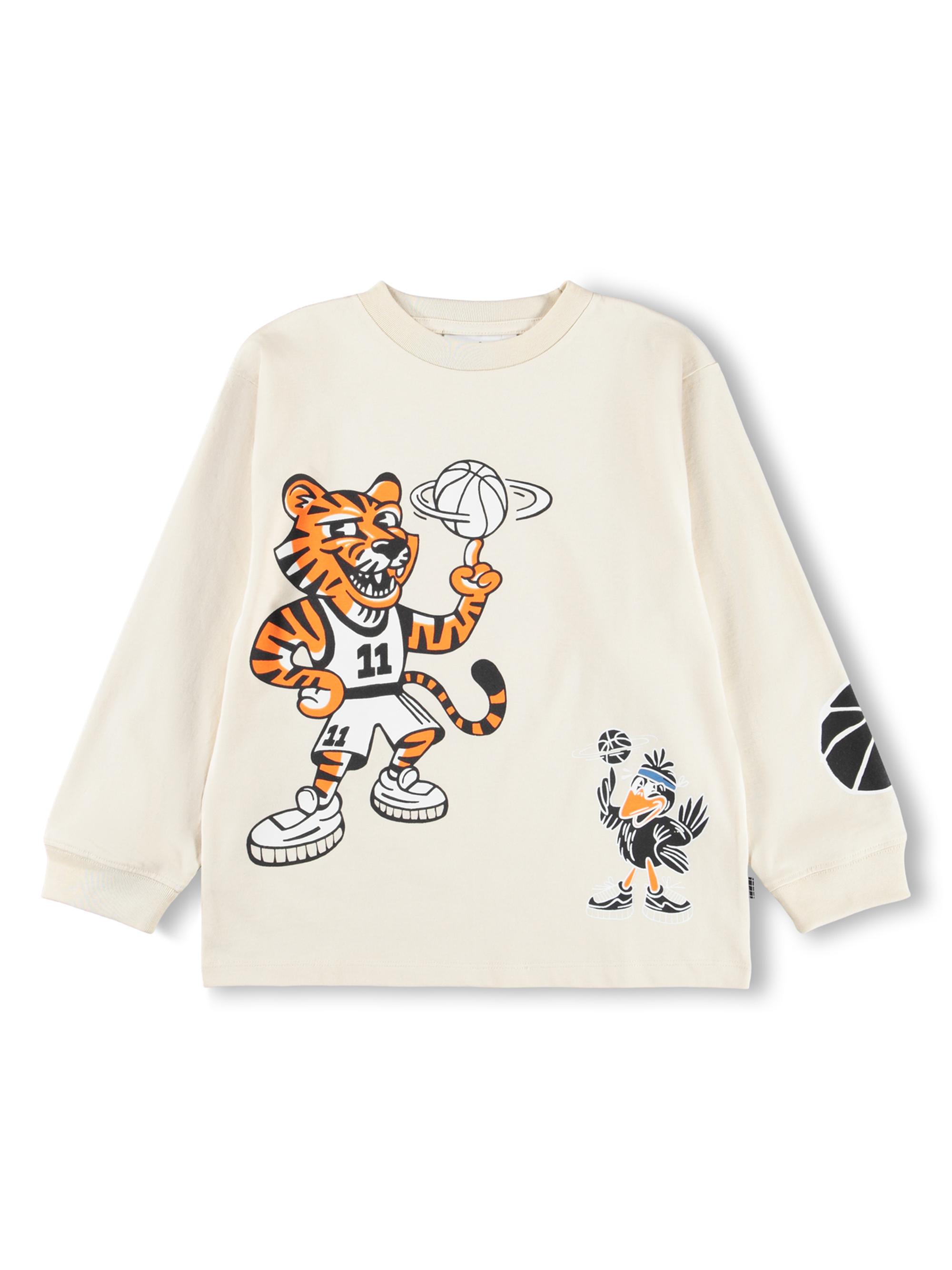 Little Boy's Unity Cartoon Basketball Cotton Shirt