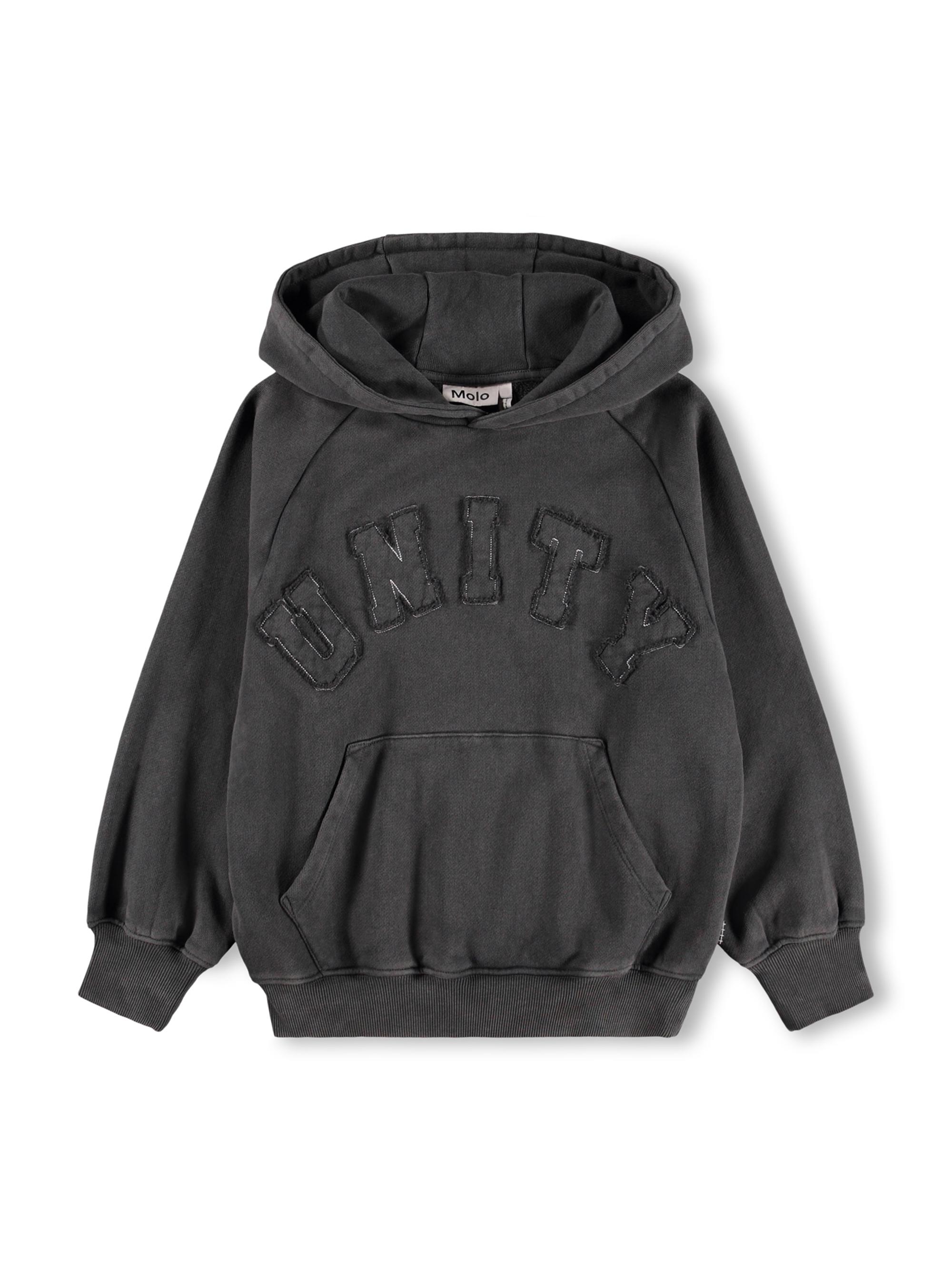Molo Little Boy's & Boy's Unity Cotton Hoodie - Raven