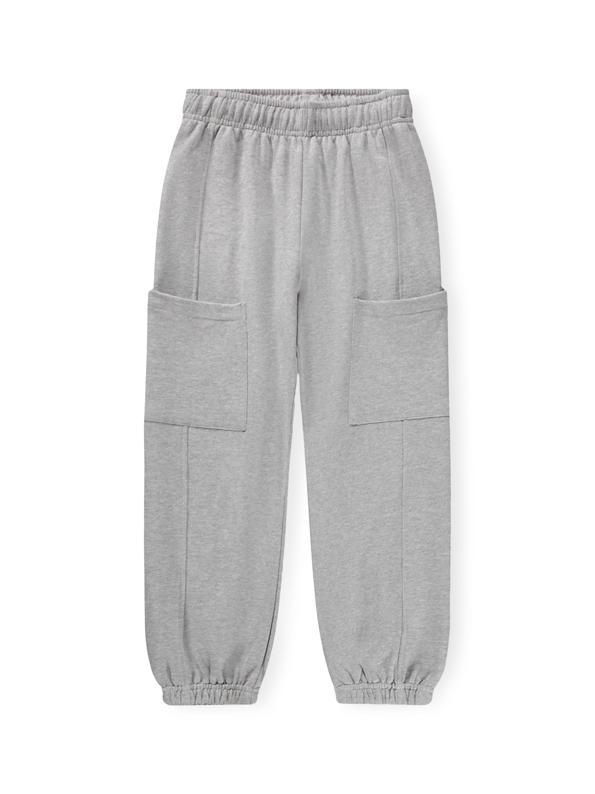 Molo Little Boy's & Boy's Seamed Cotton Sweatpants - Grey Melange