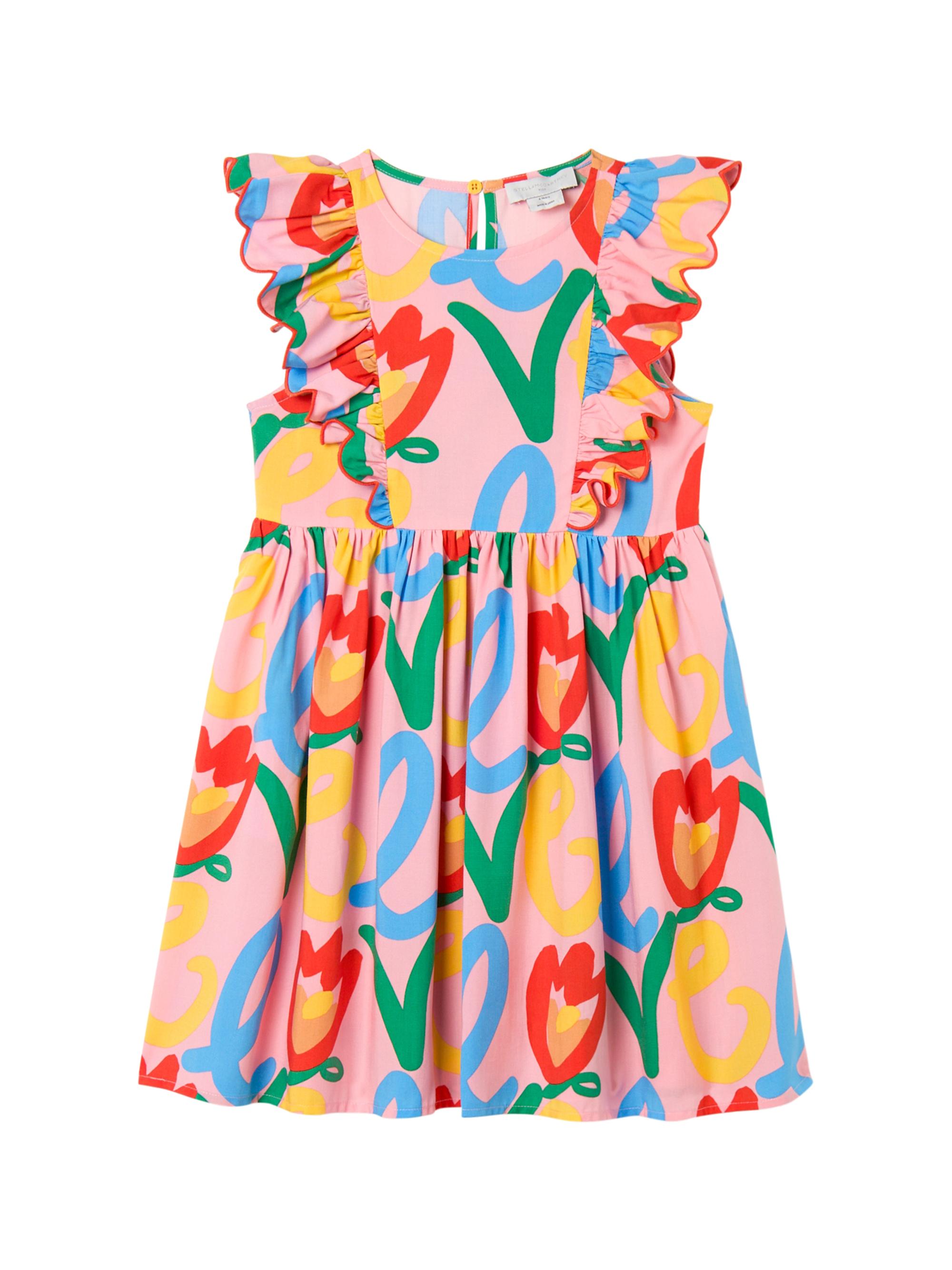 Stella McCartney Little Girl's & Girl's Love Printed Short-Sleeve Dress - Pink