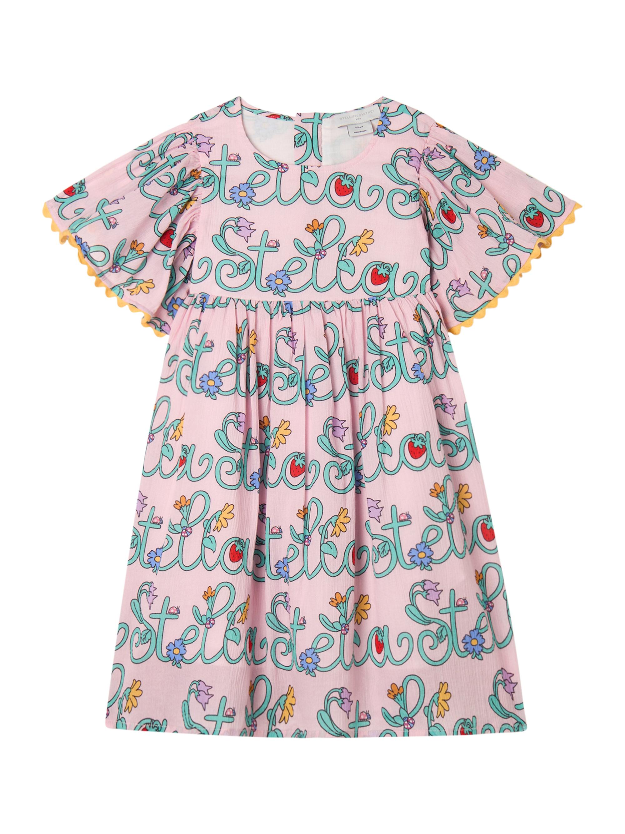 Stella McCartney Little Girl's & Girl's Logo-Print Cotton Dress - Pink